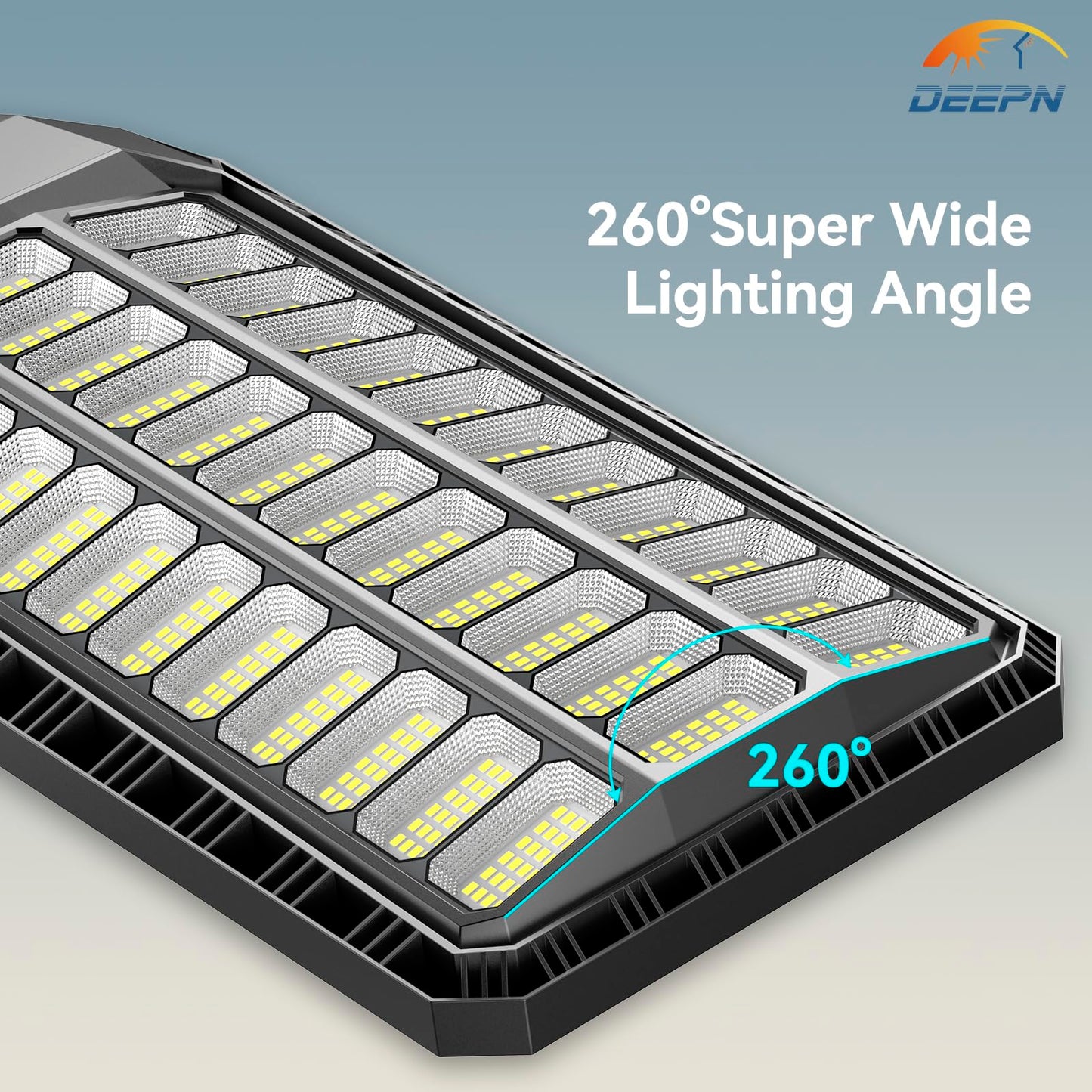 9500W Solar Street Light, Commercial Grade Street Light for Outside, IP67 Waterproof Solar Parking Lot Lights Dusk to Dawn Outdoor Lighting LED Security Flood Motion Sensor and Remote Control, 2 Pack