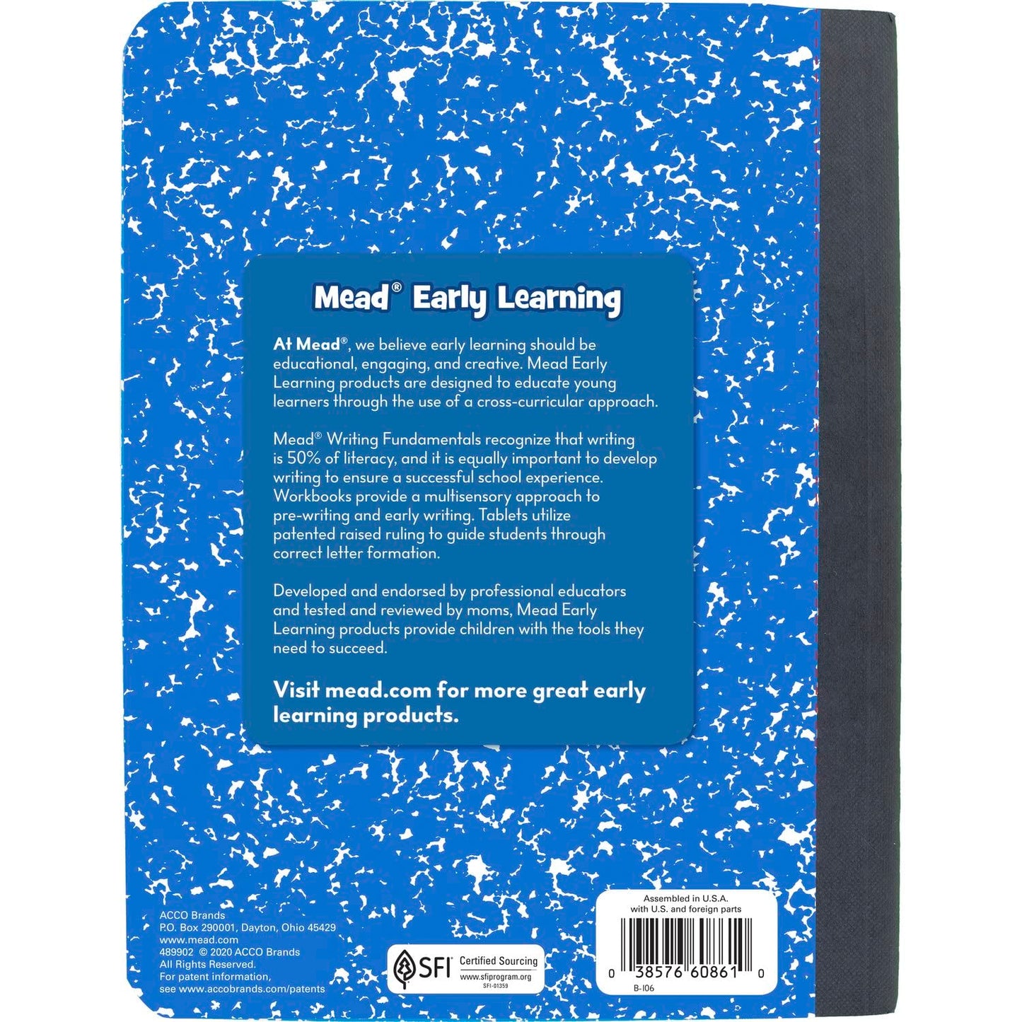Mead Primary Composition Book, Primary Ruled Journal, Grades K-2, 7-1/2" x 9-3/4", 100 Sheets per Comp Book, Colors Will Vary, 12 Pack (610054-ECM)