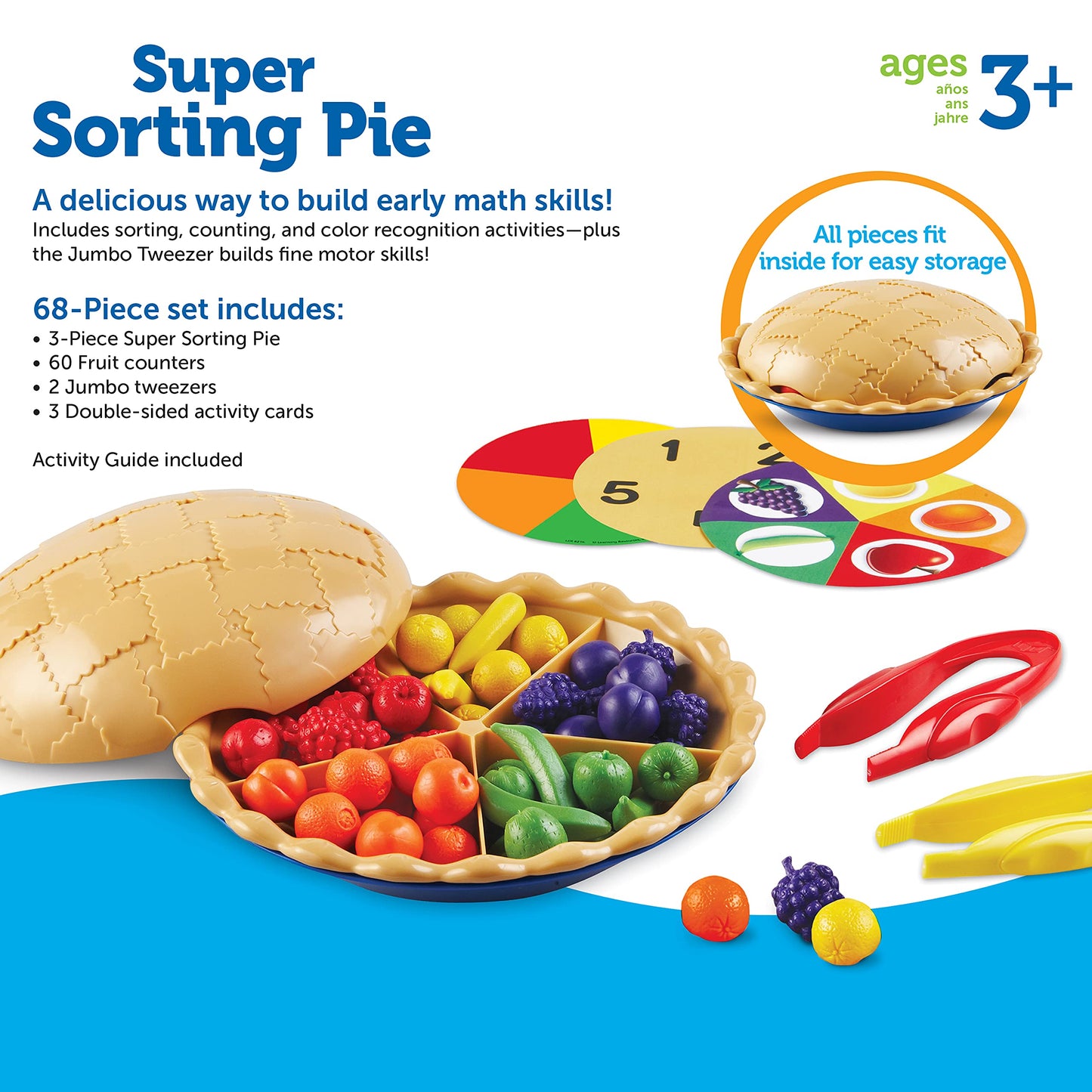 Learning Resources LER6216 Super Sorting Pie, Fine Motor Toy