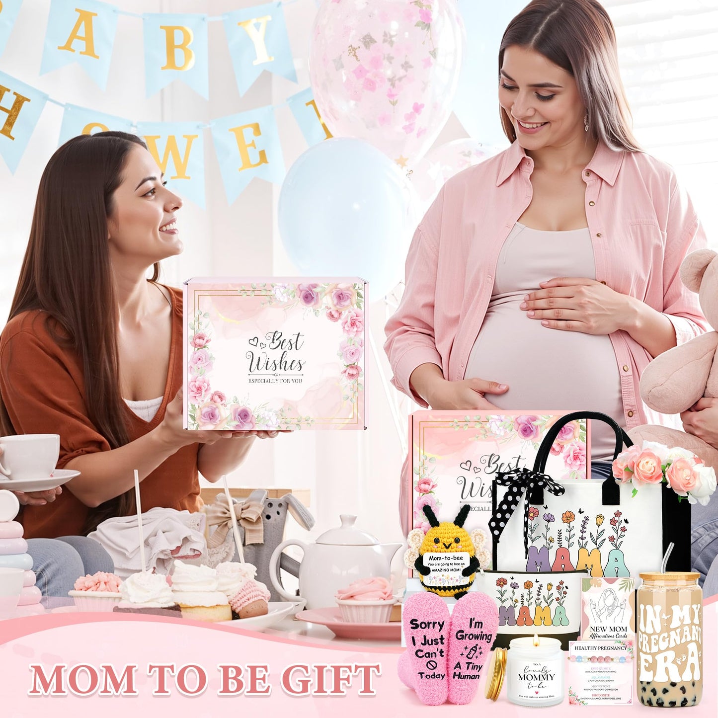 Pregnancy Gifts for Expecting Moms Pregnant Mom To Be Gift Basket First Time Mom Gifts for Pregnant Women Friend Pregnancy Announcement Must Haves Essentials Presents for Mommy Mother To Be New Mama