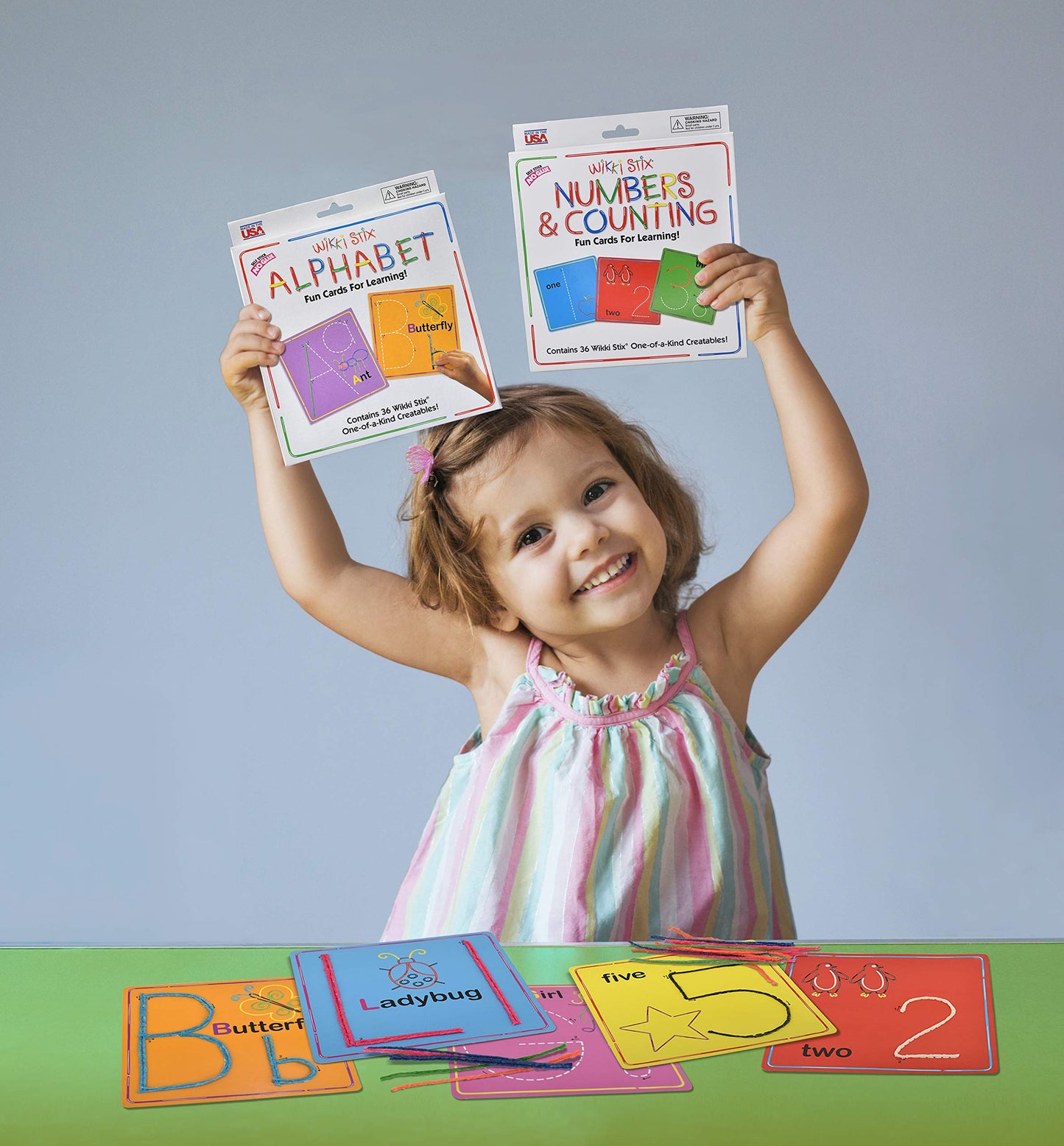Wikki Stix Early Learning Trio, Alphabet, Numbers and Shapes for Easy, Fun Preschool Learning, Made in The USA