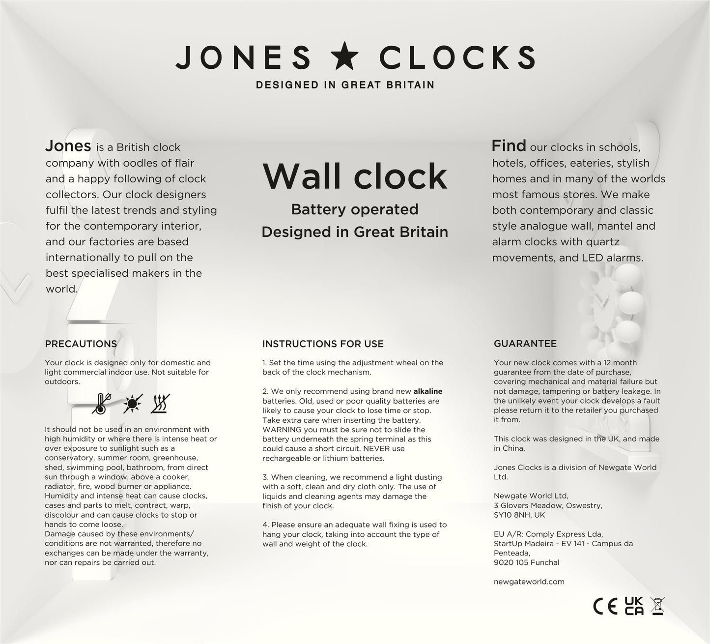 JONES CLOCKS® Movie wall Clock | Retro Rectangular Clock | 10 inch | Dark Green | Cool mid-Century Designer Look for Kitchen, Living Room or Office