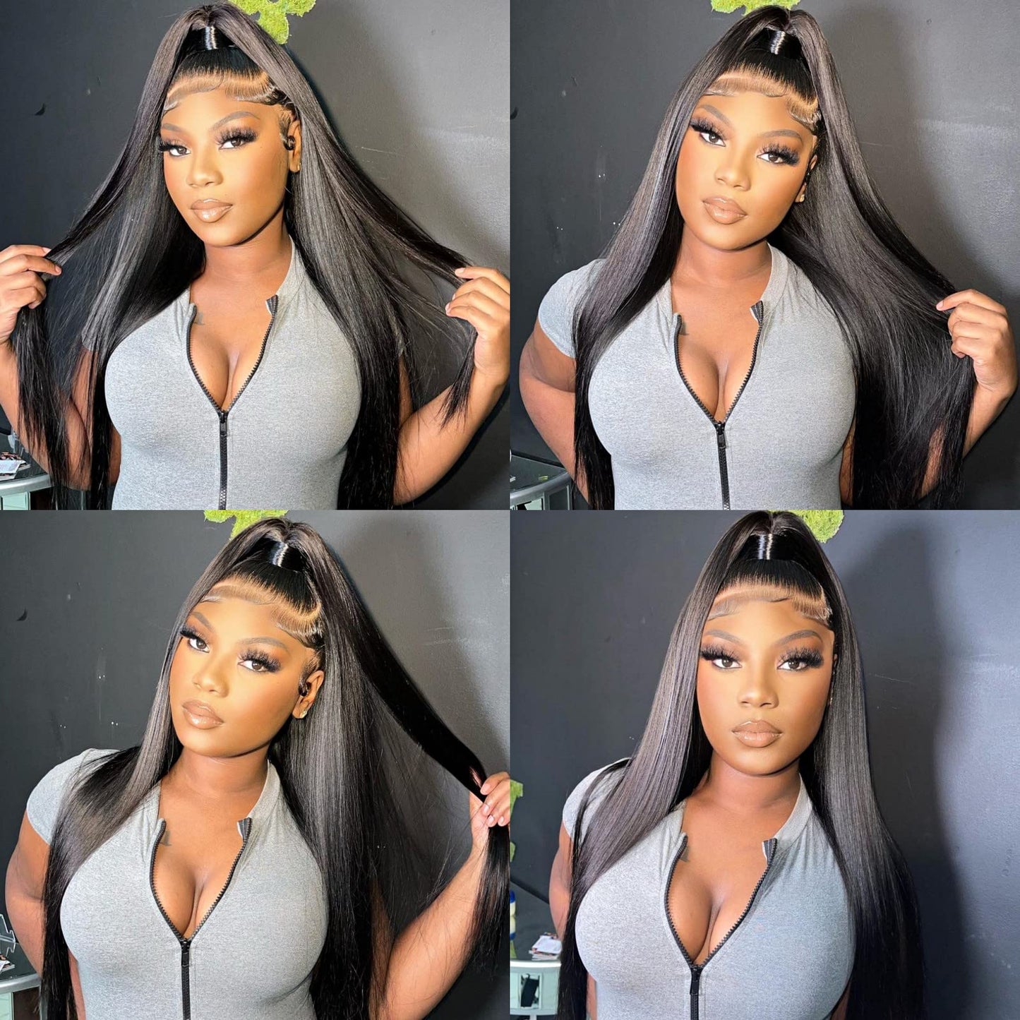 Miss Flower 250 Density Ultra-thin Invisible HD Lace Front Wigs Human Hair 26Inch 15A Grade Real Full Large Lace Space 13x4 Straight Lace Frontal Wigs Human Hair Pre Plucked For Black Women