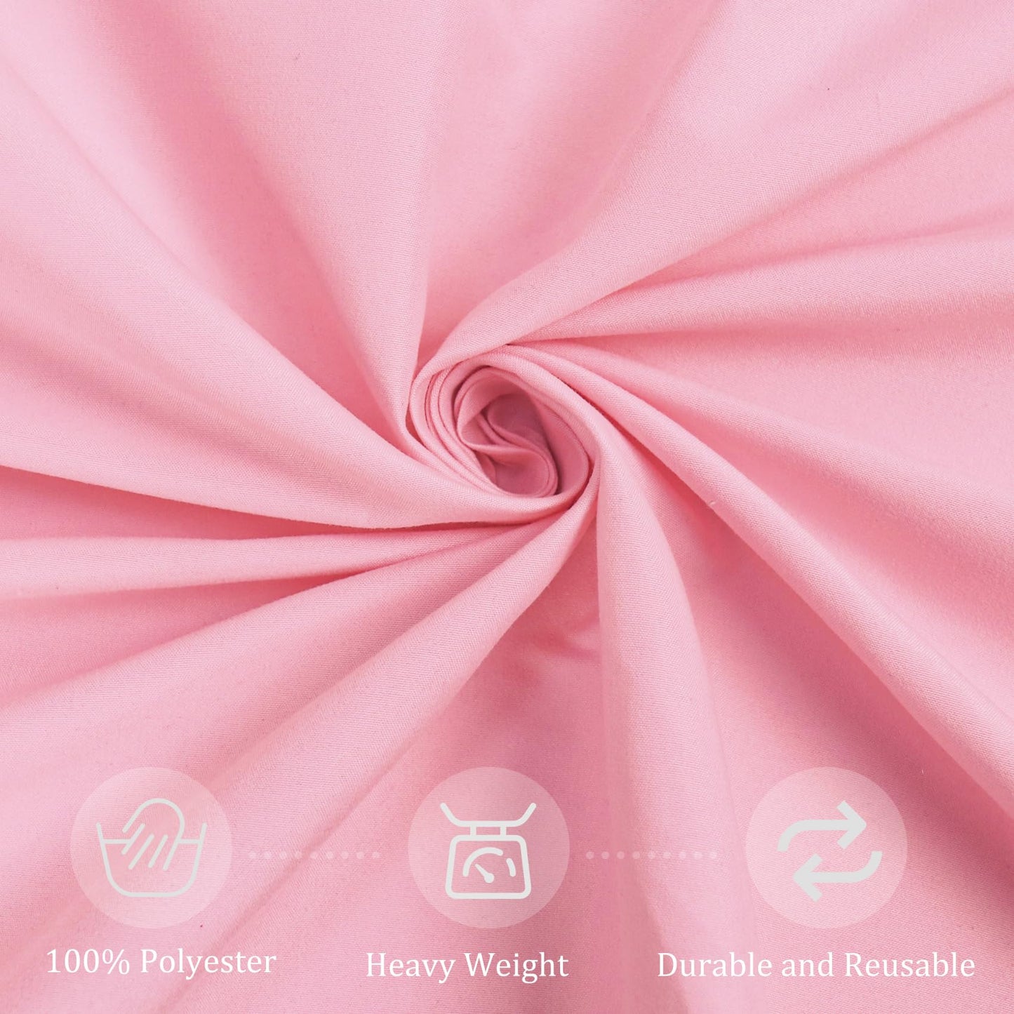 8 Pack Premium Pink Tablecloth 60 x 102 Inch, Rectangle Table Clothes for 6 Foot Rectangle Tables Washable Polyester Fabric Table Covers for Wedding Party Reception Banquet Buffet