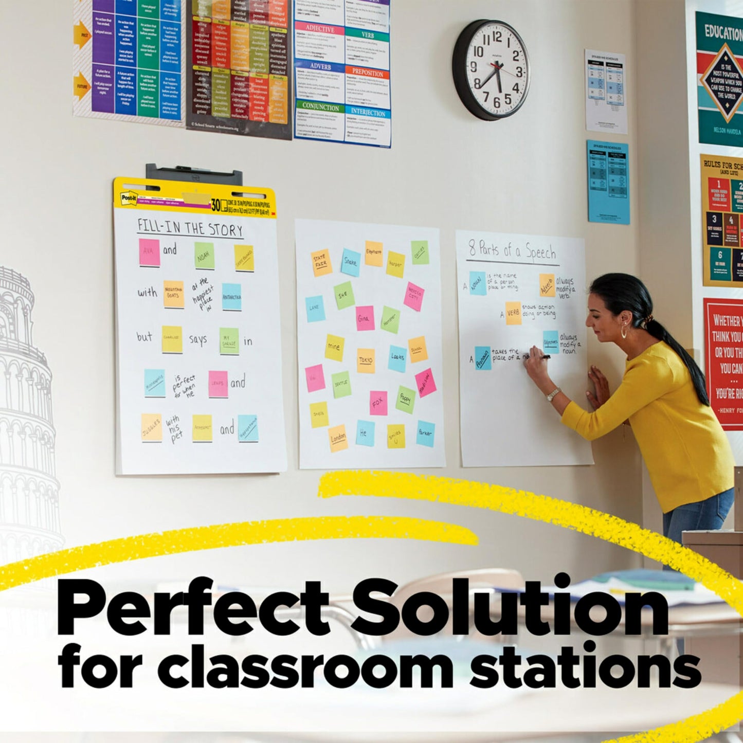 Post-it Super Sticky Easel Pad, 25 x 30 Inches, 30 Sheets/Pad, 2 Pads (560), Large White Grid Premium Self Stick Flip Chart Paper, Super Sticking Power