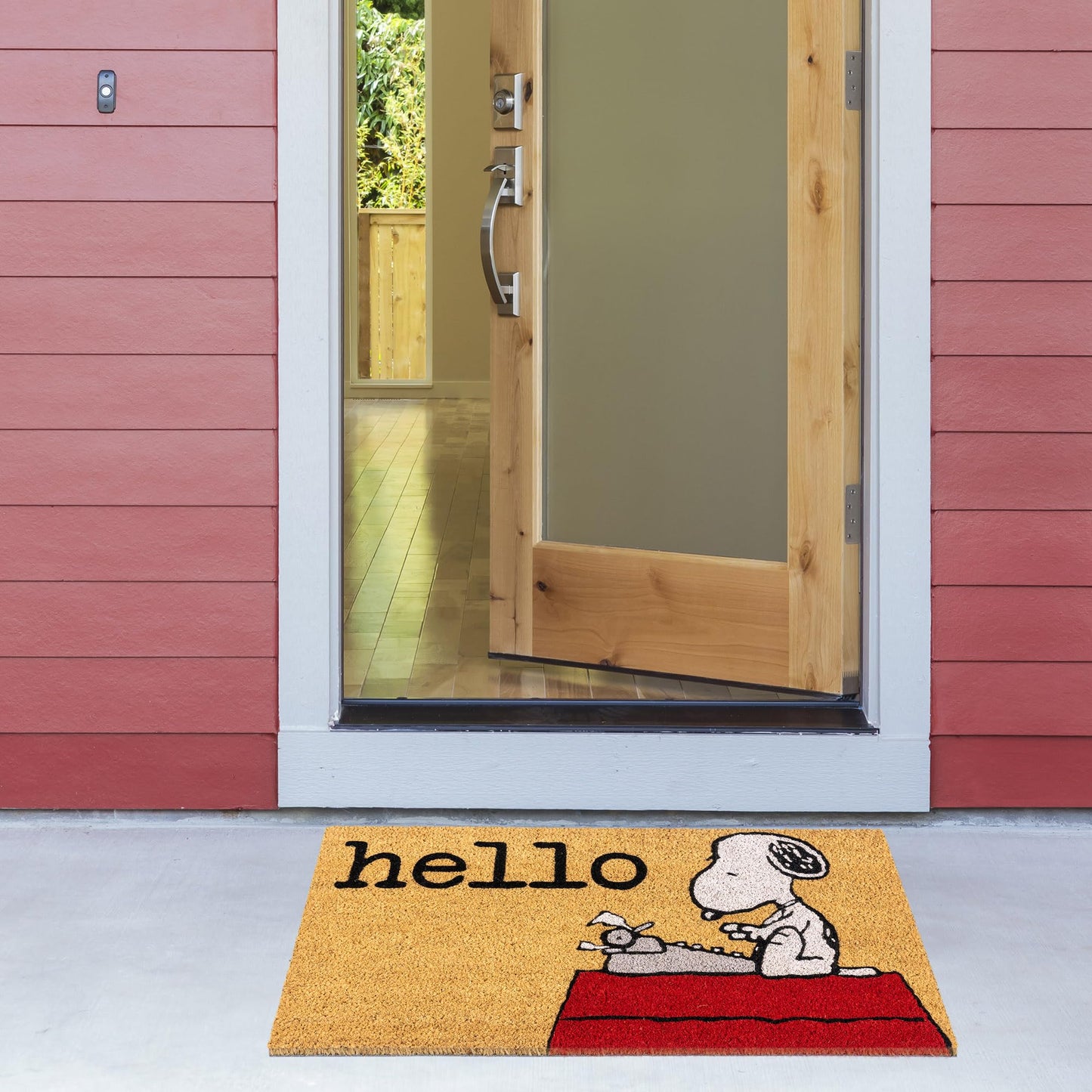 Gertmenian Peanuts Snoopy Coir Doormat - 2x3 Welcome Mat (2-Pack), Ideal for High Traffic Areas in Front Door, Garage, Entryway - Welcome, 80022