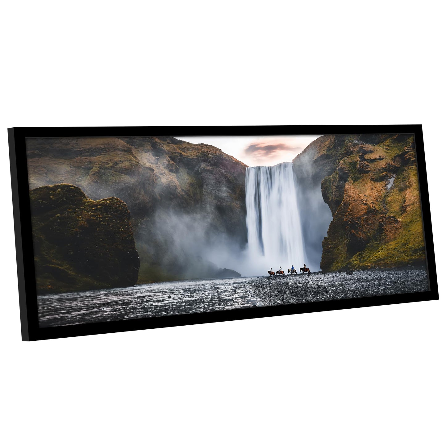 Americanflat 14x36 Poster Frame with Polished Plexiglass - Signature Collection - Gallery-Style Frames Made of Engineered Wood - Photo Frame for Wall Display - Black