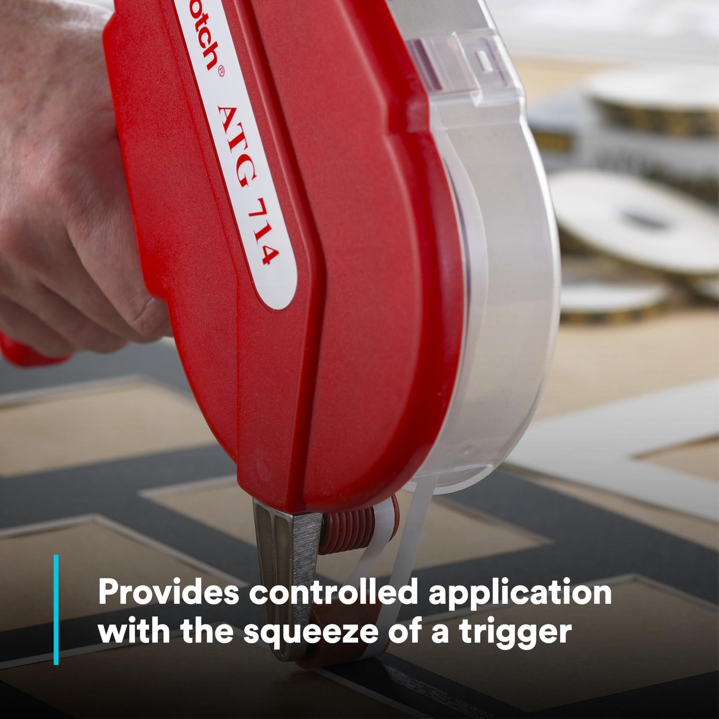 3M 714 1/4" ATG Adhesive Applicator: For 1/4" ATG tape (Red)