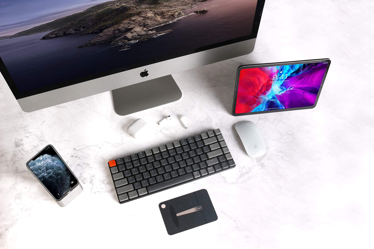 Keychron K3 Version 2, 84 Keys Ultra-Slim Wireless Bluetooth/USB Wired Mechanical Keyboard with White LED Backlit, Low-Profile Keychron Mechanical Red Switch Compatible with Mac Windows