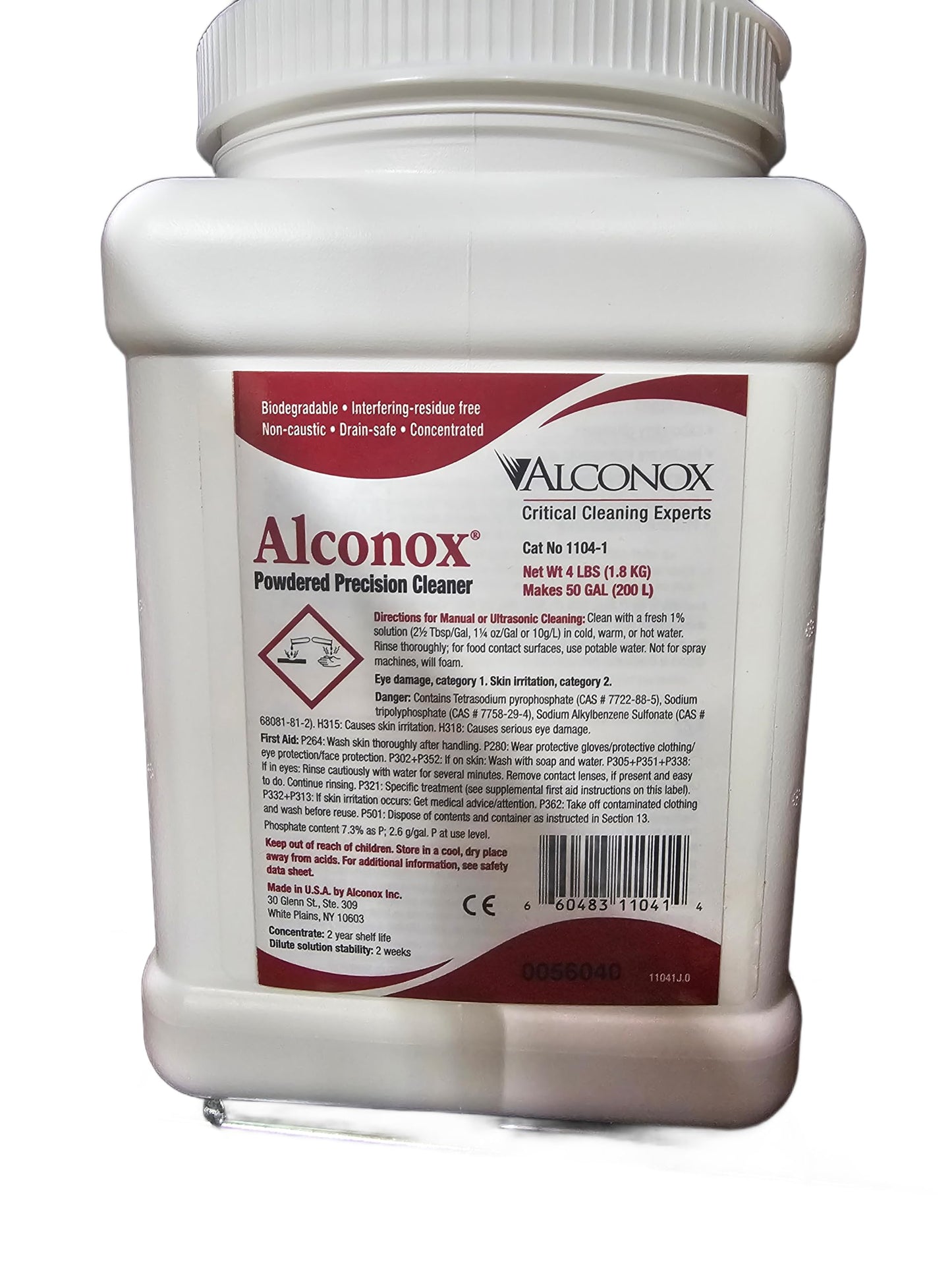 Alconox Detergent Cleaning Concentrate 4 lb. Container