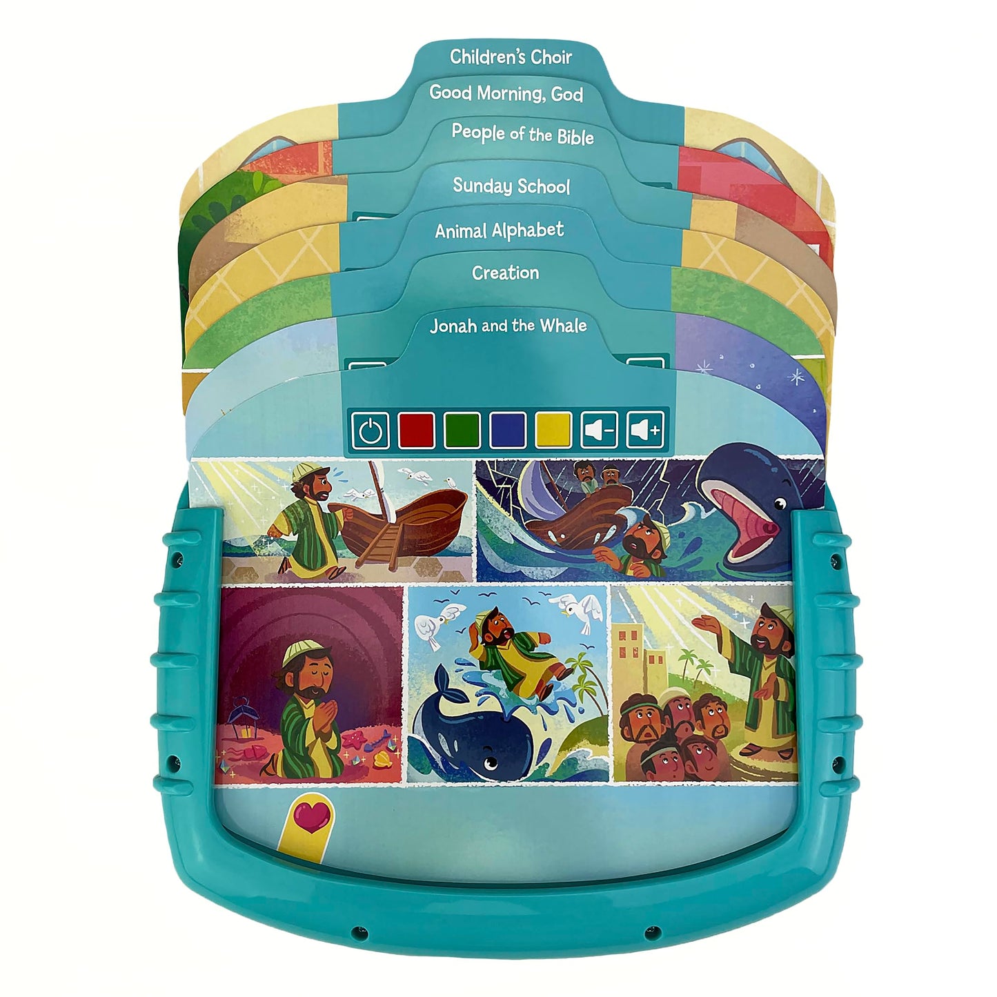 Bible Activity Pad for Kids Ages 4–8 – Read, Press & Learn with Removable Cards and Music