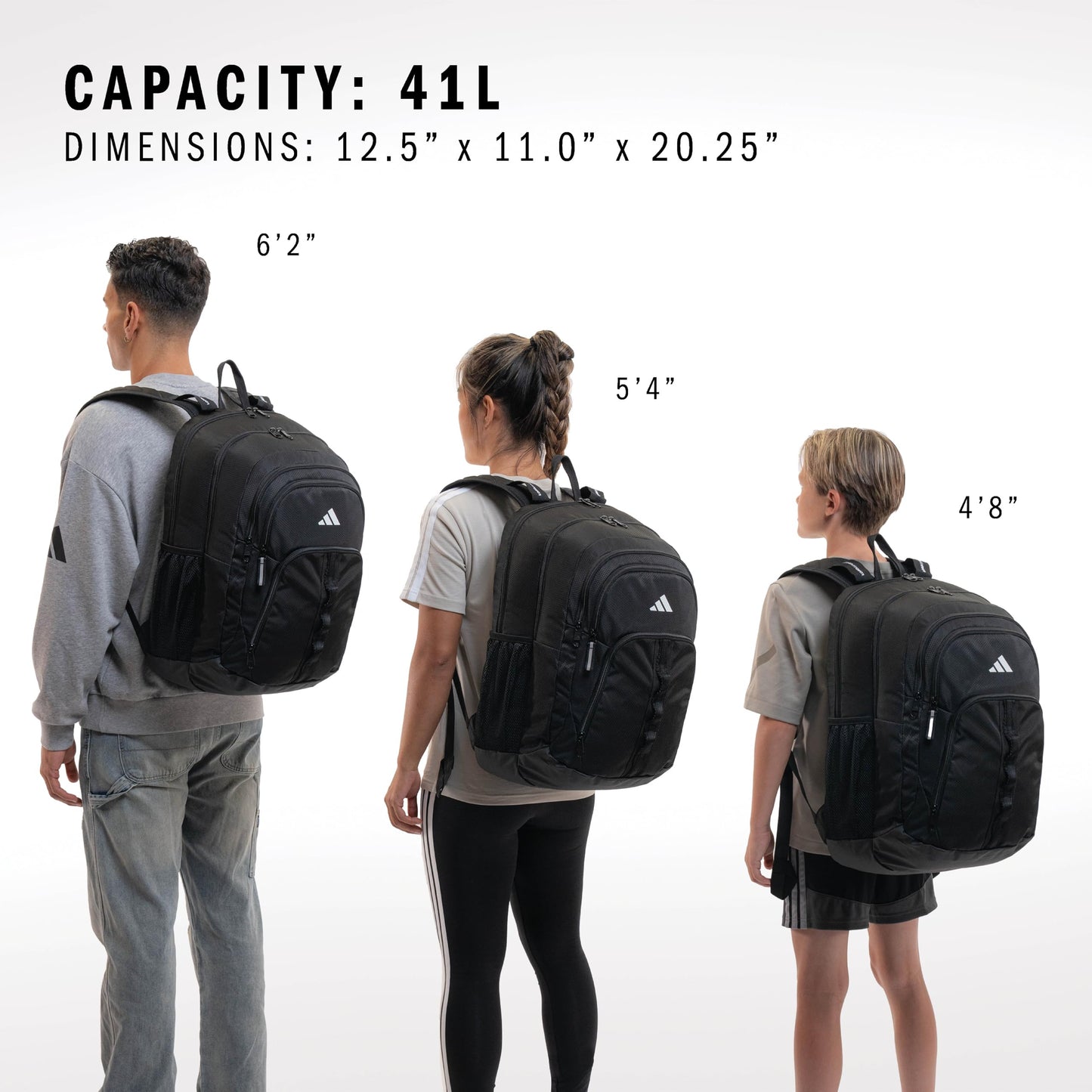adidas Primetime Large Backpack for School, Gym and Travel, 41L