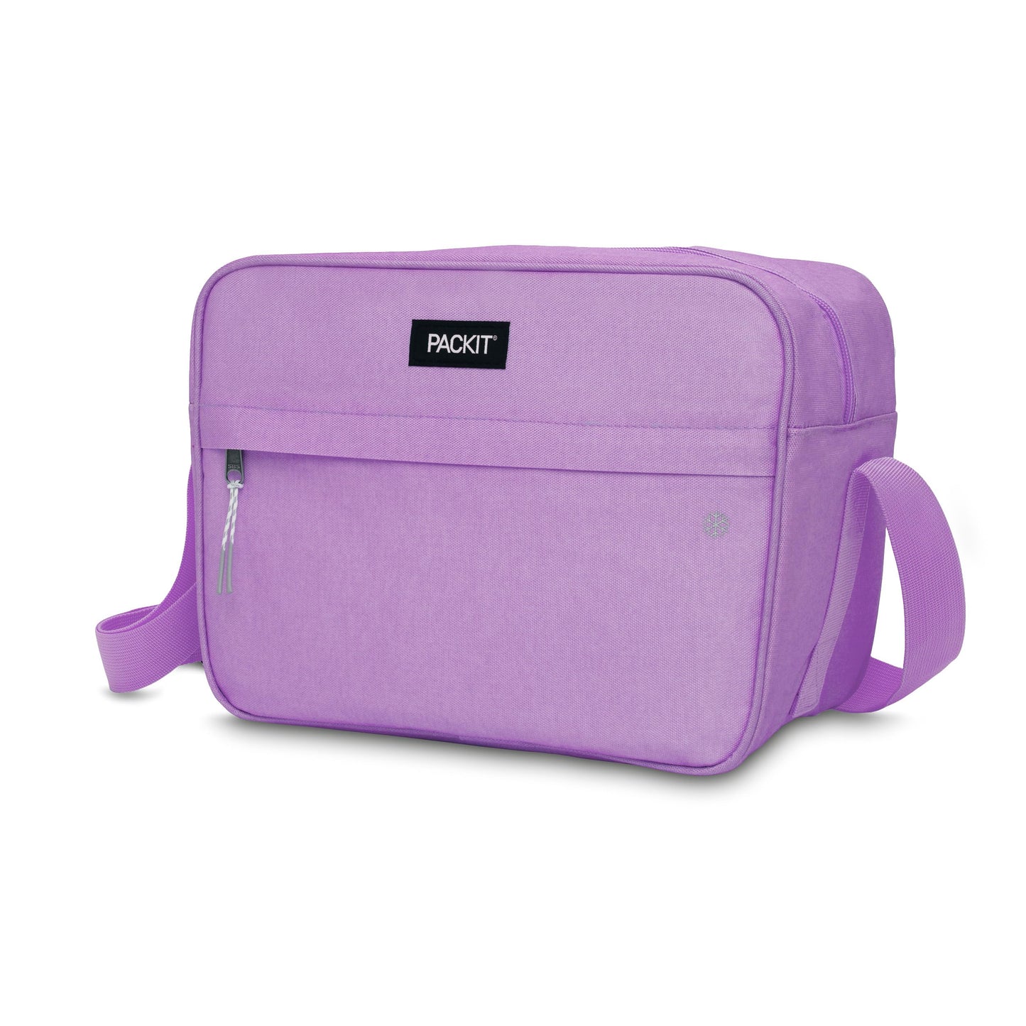 PackIt Freezable Zuma 15-Can Cooler, Lavender, Built with EcoFreeze Technology, Collapsible, Reusable, Zip Closure with Adjustable Shoulder Strap and Front Zip Pocket, Fits 15, 12 oz Cans