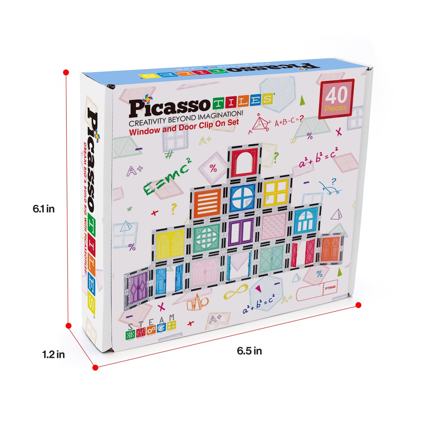 PicassoTiles Magnetic Tiles Toddler Toys Magnetic Building Blocks for Kids 61 Piece STEM Educational Toys for Girls & Boys Ages 3-12 Play for Preschool Learning Stocking Stuffer