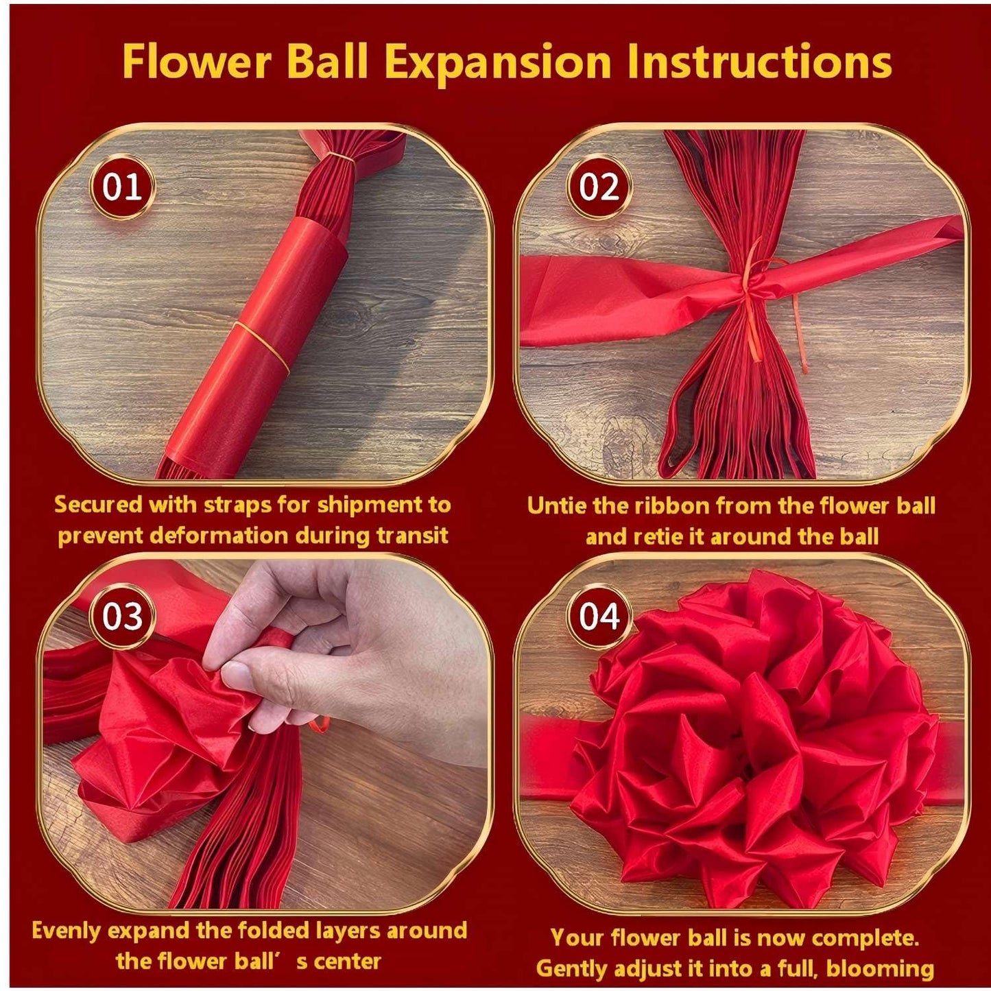 Grand Opening Ribbon-Cutting Ceremony Kit – Includes Gold Scissors, Flower Ball, Red Ribbon & White Gloves,Suitable for all ribbon-cutting and inauguration ceremonies (Mirror Polished Handle)
