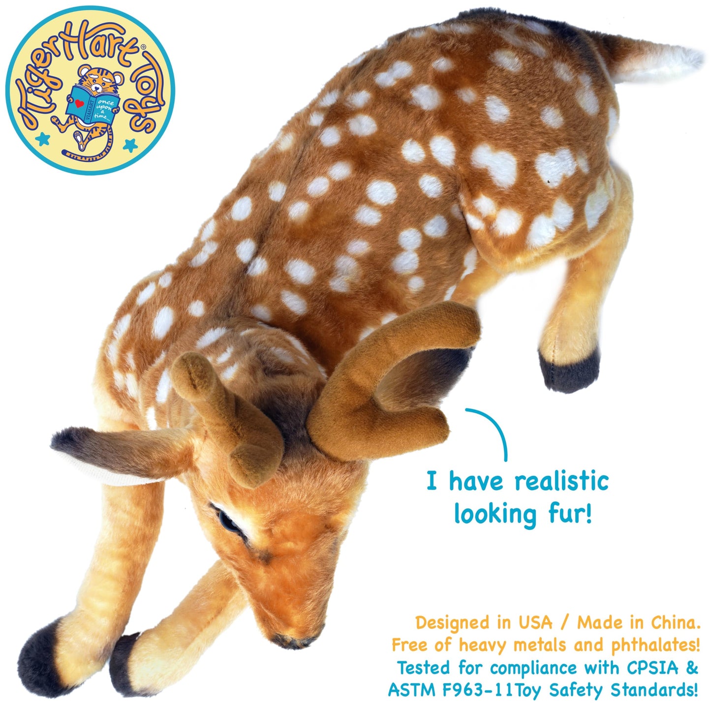 Dorbin The Deer - 21 Inch Stuffed Animal Plush - by TigerHart Toys