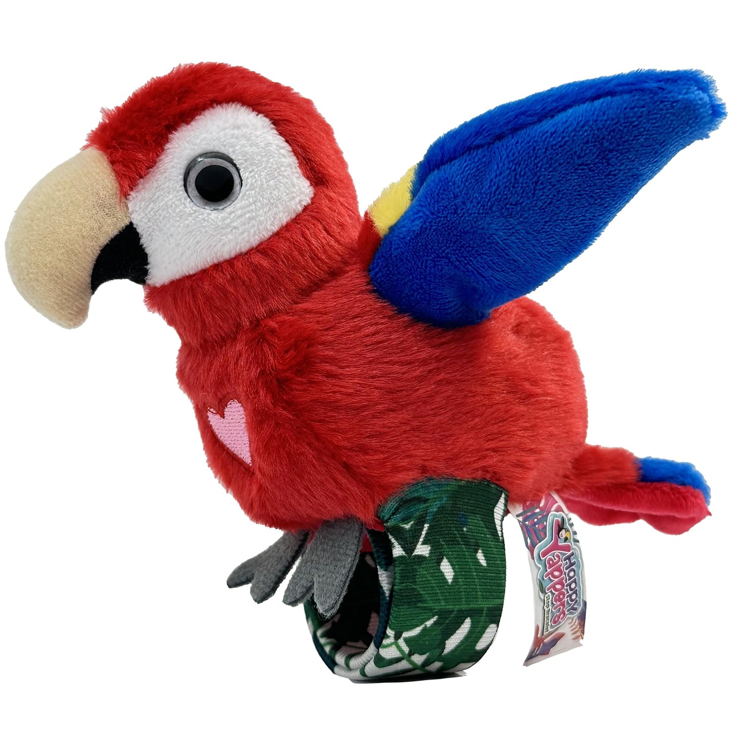 Happy Yappers: Birds 2 Pack - Oriole & Red Parrot - Slap Bracelet Interactive Plush Toy Birds, They Chat-Sing-Mimic Each Other, Flap Wings, Kids 3+