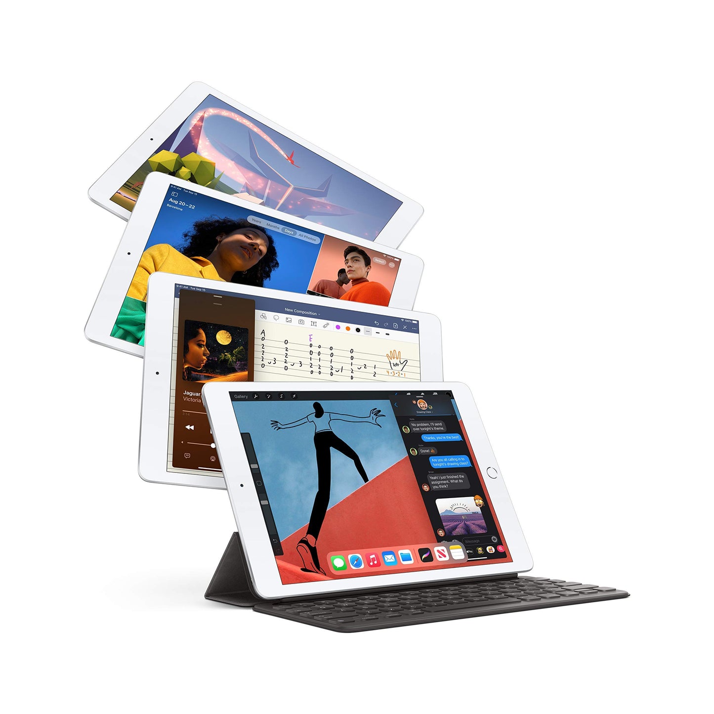 Apple iPad (10.2-inch, WiFi, 32GB) - Space Gray (Renewed Premium)