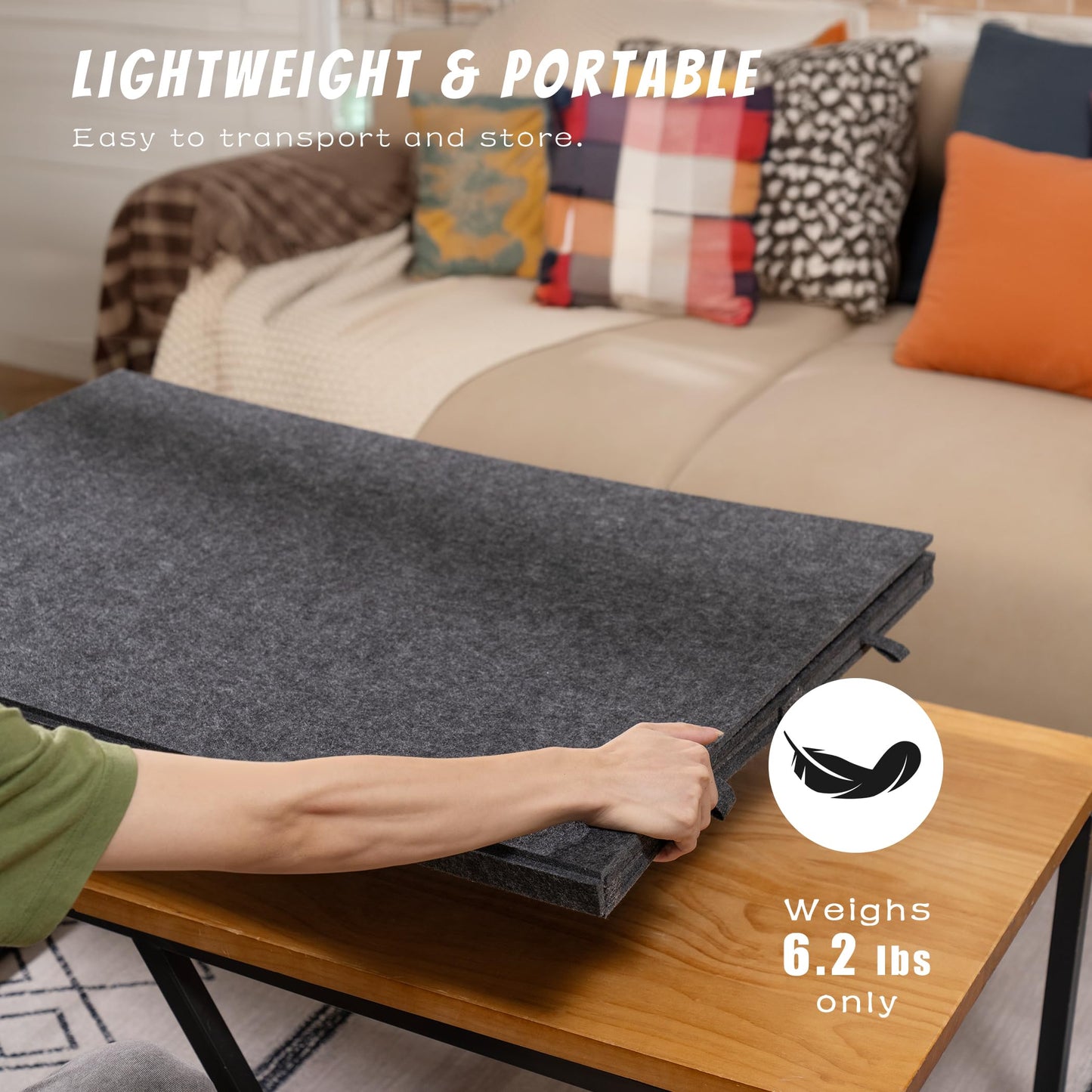 Lavievert 1500 Piece Tilting Puzzle Board with 2-in-1 Designed Stand & Cover, Lightweight Felt Mat Plateau with 6 Colored Drawers, Portable Jigsaw Puzzle Table with Storage for Adults – Dark Gray