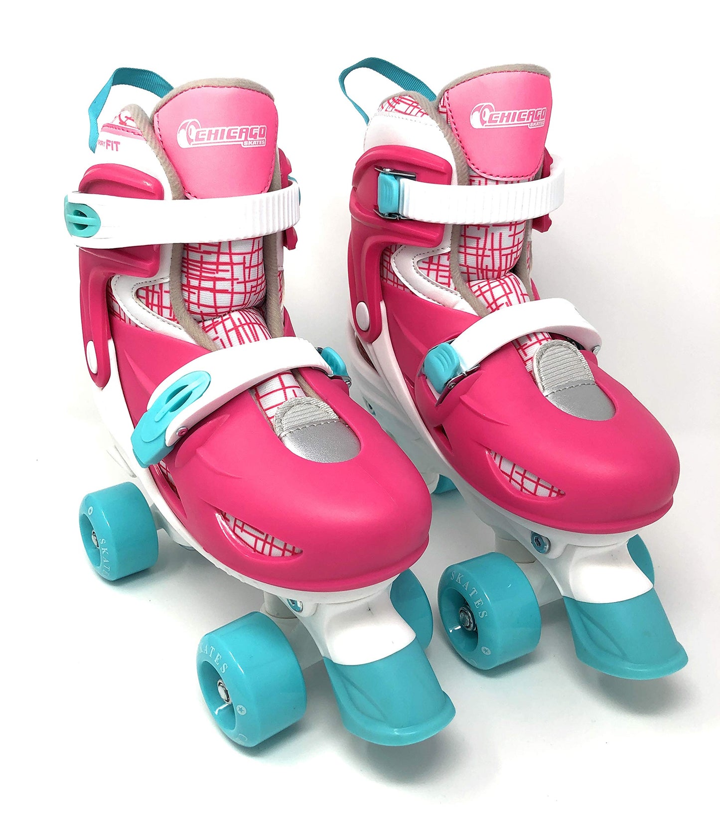 Chicago Quad Roller Skates Combo – Adjustable Skates with Protective Gear, High-Top Boot, 60mm Wheels, Secure Buckles, Indoor & Outdoor Use