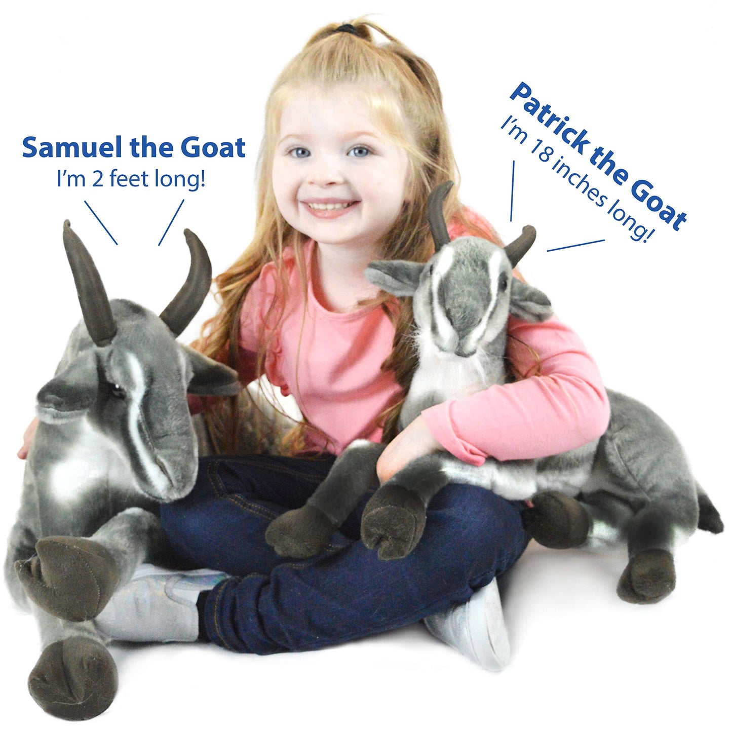 Patrick The Pygmy Goat - 18 Inch Large Stuffed Animal Plush - by TigerHart Toys
