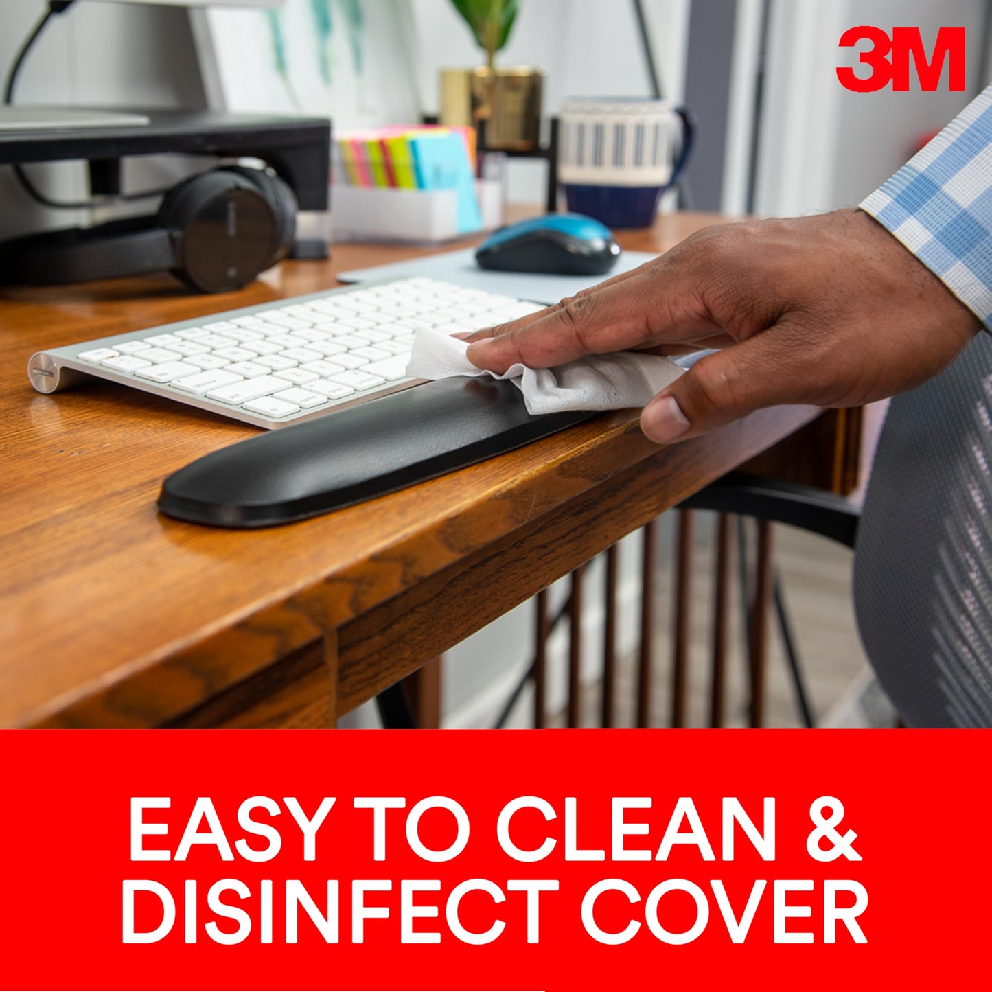 3M Gel Wrist Rest for Keyboard and Mouse with Tilt-Adjustable Platform, Precise Mouse Pad, 25.5 in x 10.6 in, Black (WR422LE)
