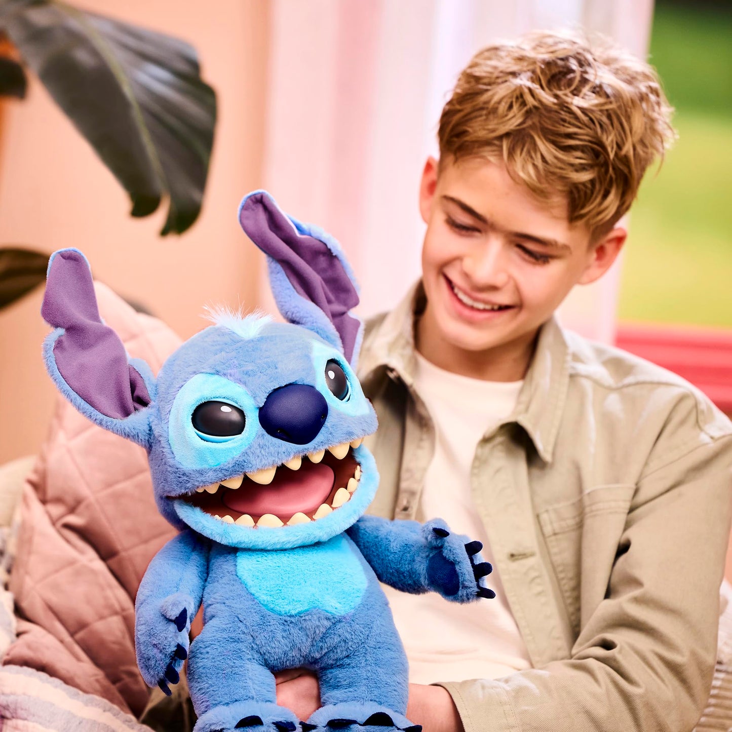 Disney Stitch Interactive Animatronic Pet| REALFX | Looks, Feels, Sounds Real! Over 100 Sounds and Reactions | Officially Licensed | Reacts to Touch & Movement