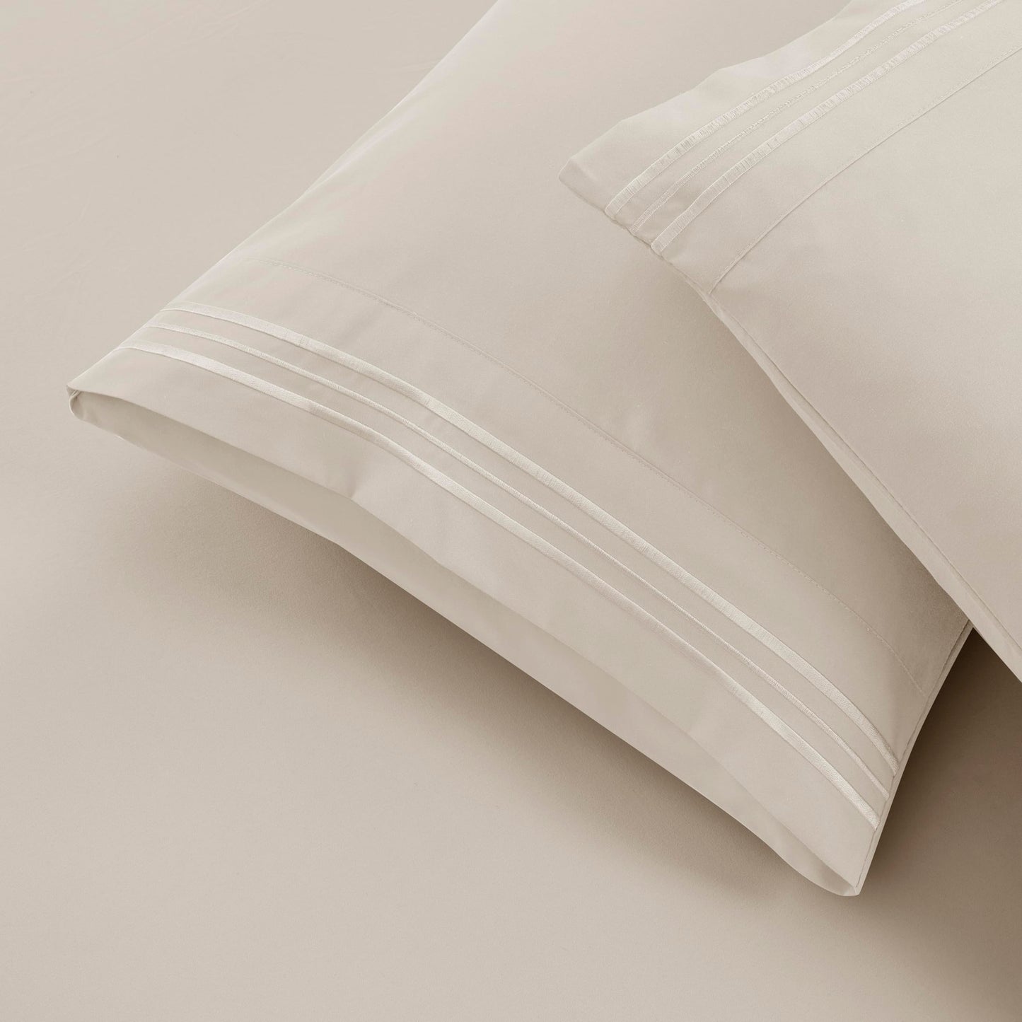 Clara Clark Flex Top King Sheets - Hotel Luxury 6 Piece Bed Sheets for Top Split King Bed - Soft Bedding Sheets & Pillowcases, Head Split King Size. Linen