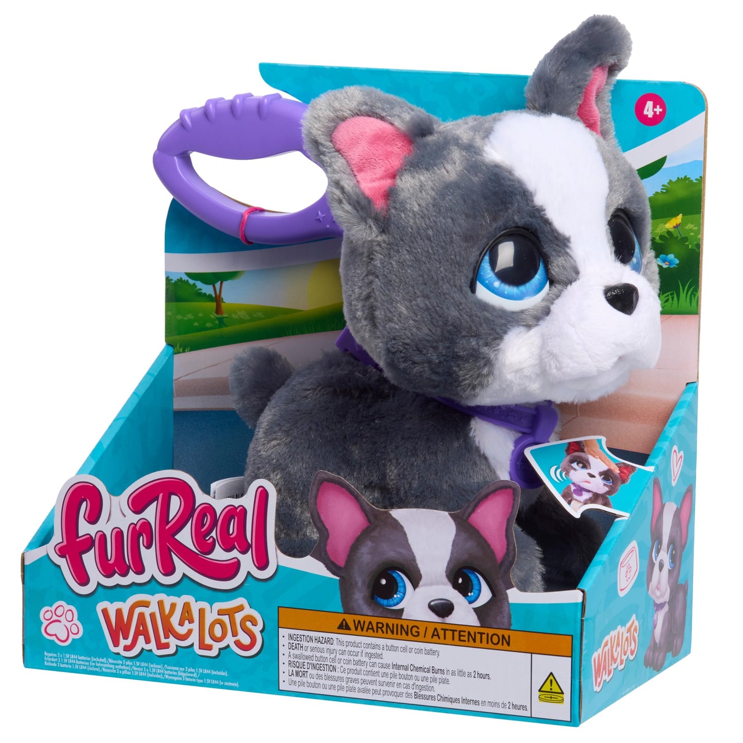 FurReal Walk-a-Lots - French Bulldog, Kids Toys for Ages 4 Up, Gifts and Presents