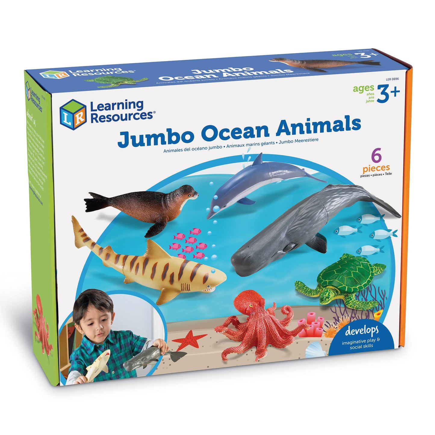 Learning Resources LER0696 Jumbo Ocean Animals