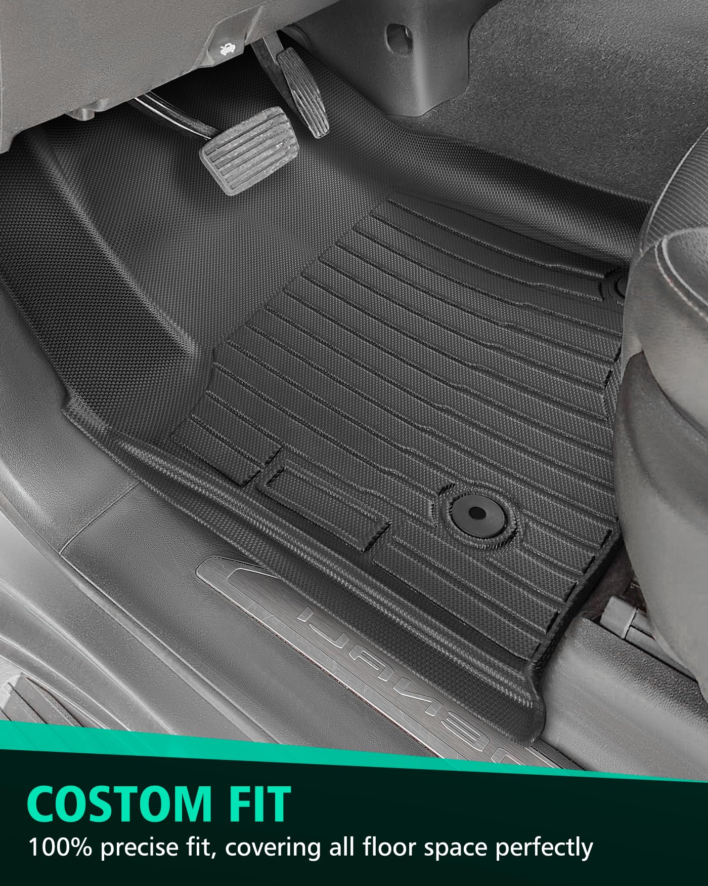 Floor Mats for Chevy Silverado Sierra: 2019-2026 1500 2500HD 3500HD Truck Front Liners,All Weather Car Accessories Double & Crew Cab Only Carpet for Chevrolet Silverado for GMC Sierra 2026 2025-2019