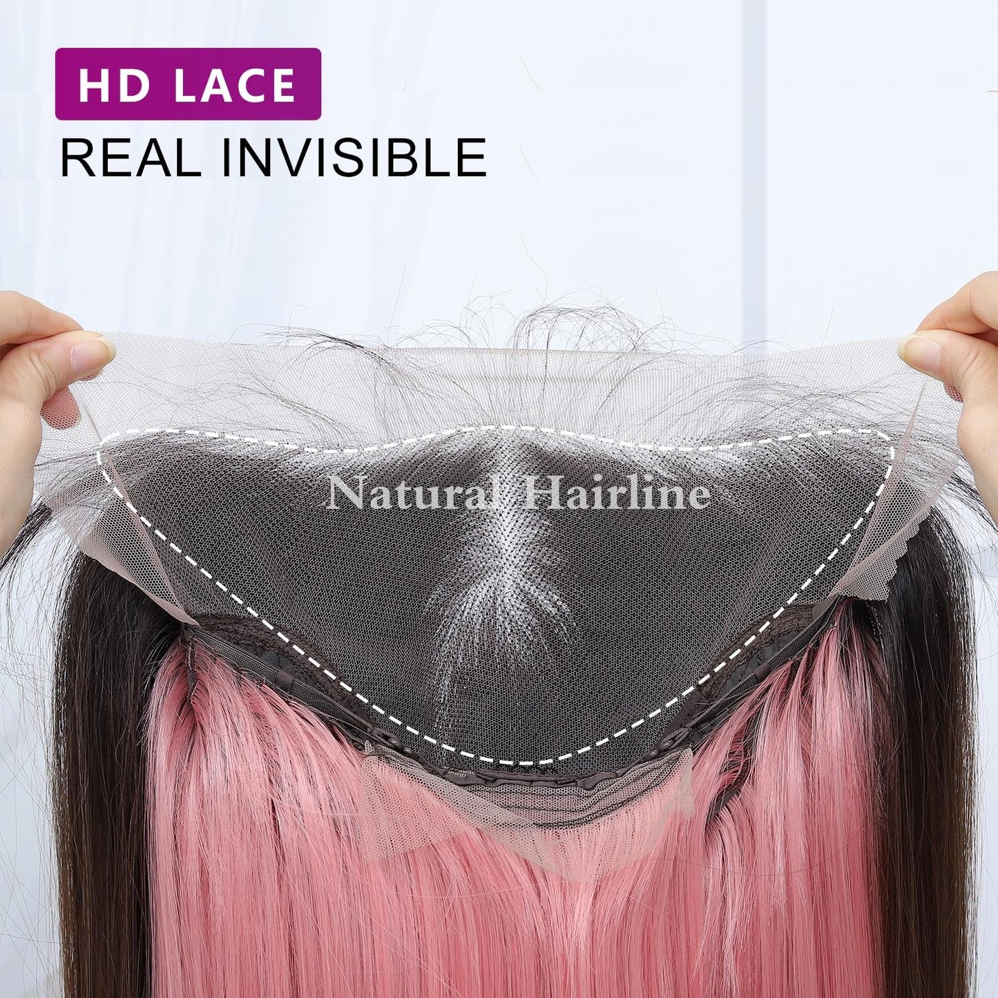 Amarlis 13x6 Synthetic Lace Front Wig - Glueless Ready to Wear Hd Lace Body Wave Black Wigs for Black Women, Pre-Plucked Baby Hair Heat-Resistant 26In Natural Black Wig for Daily Party