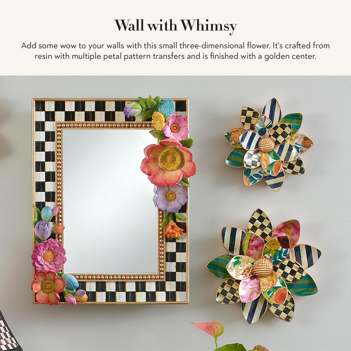 MACKENZIE-CHILDS Wallflower, Hanging Floral Wall Decor, Small