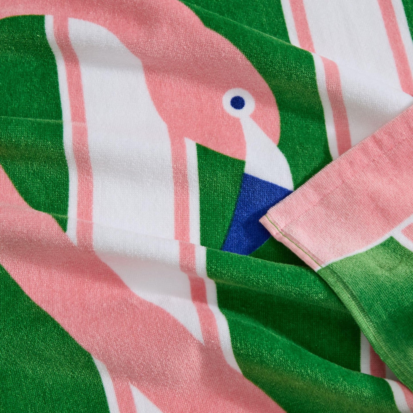 Jonathan Adler Oversized Velour Printed Beach Towel, 35" x 70", Flamingo