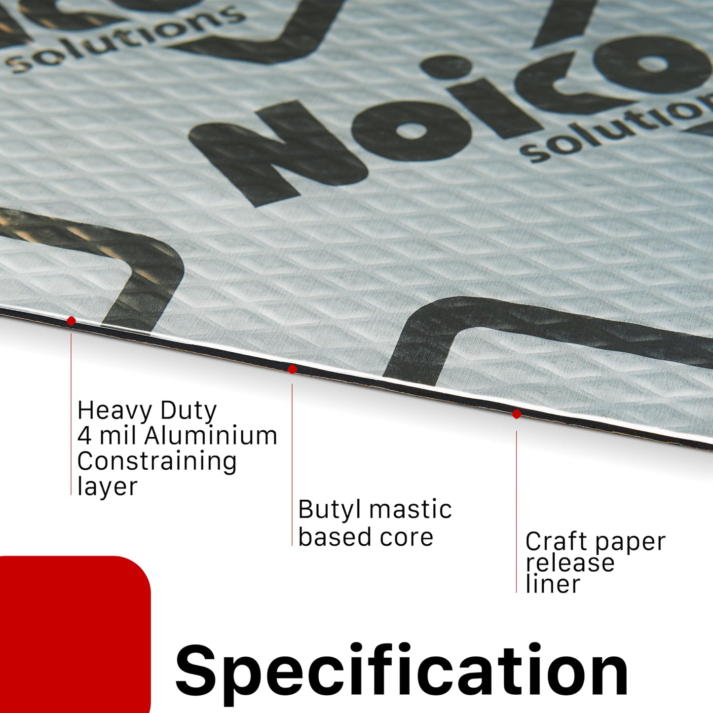 Noico 80 mil (2 mm) 36 sqft (3.4 sqm) car Sound deadening mat, Butyl Automotive Sound Deadener, Audio Noise Insulation and dampening