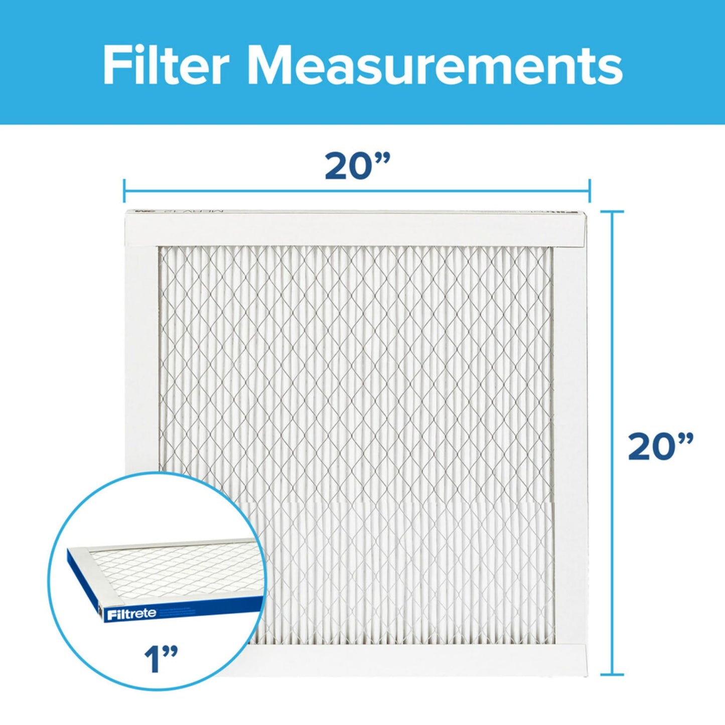 Filtrete 20x20x1 AC Furnace Air Filter, MERV 13, MPR 2200, Elite Allergen, Bacteria & Virus Filter, 3-Month Pleated 1-Inch Electrostatic Air Cleaning Filter, 2-Pack (Actual Size 19.719x19.719x0.78 in)
