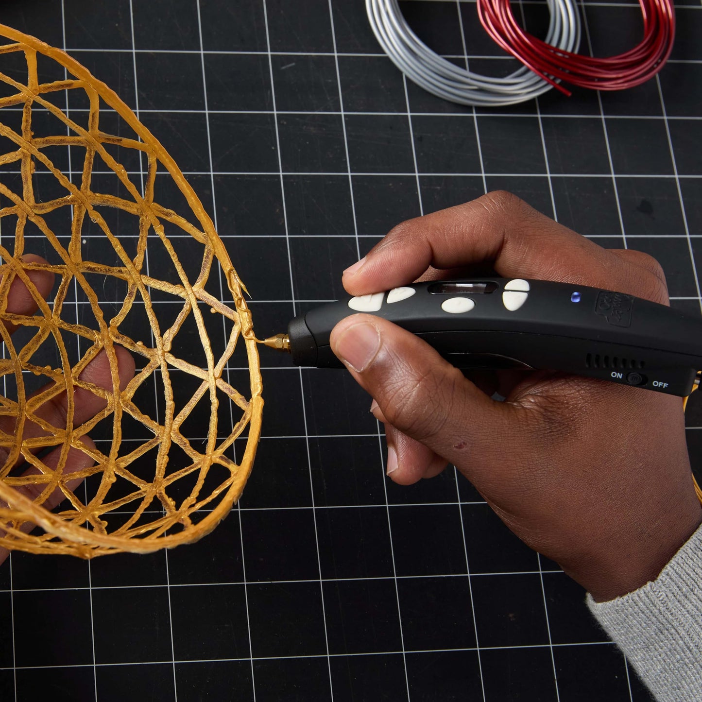 3Doodler PRO(2025) 3D Printing Pen, Design and Prototyping Tool for Creative Professionals, Includes Speciality Plastic Materials, Interchangable Nozzle Set and More