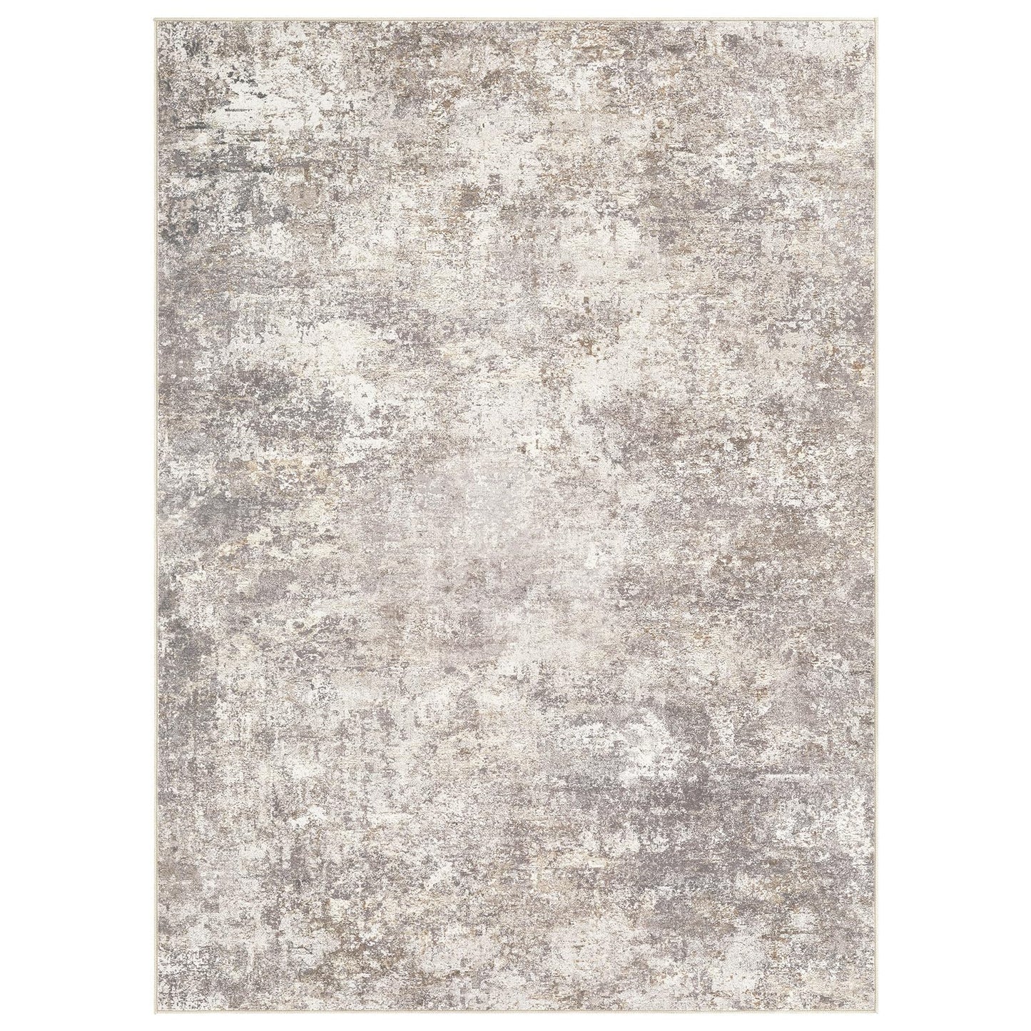 Area Rug Living Room Rugs - 9x12 Abstract Large Soft Indoor Washable Rug Neutral Modern Low Pile Carpet for Bedroom Dining Room Farmhouse Home Office - Brown