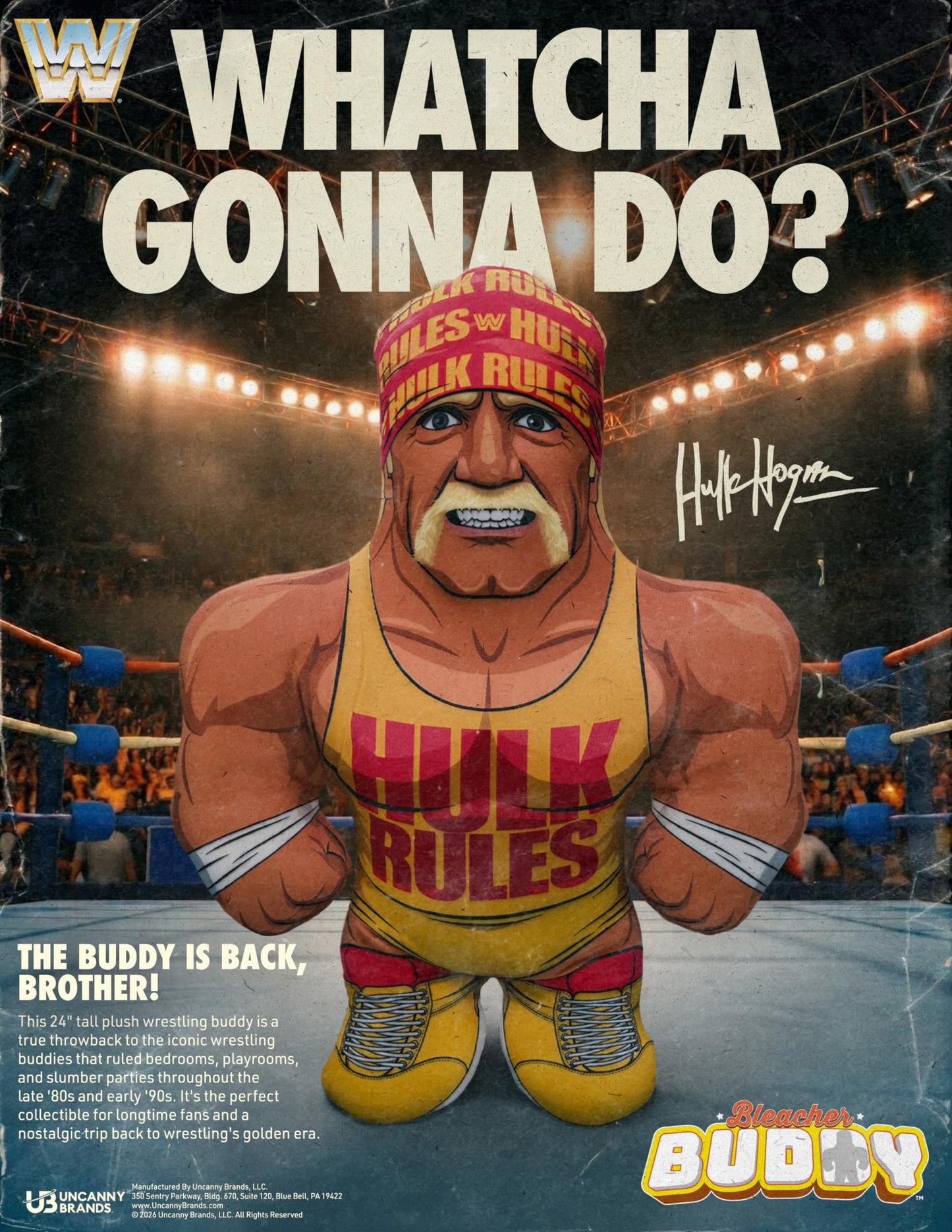 Bleacher Creatures WWE Hulk Hogan 24" Bleacher Buddy - Soft Plush Toy