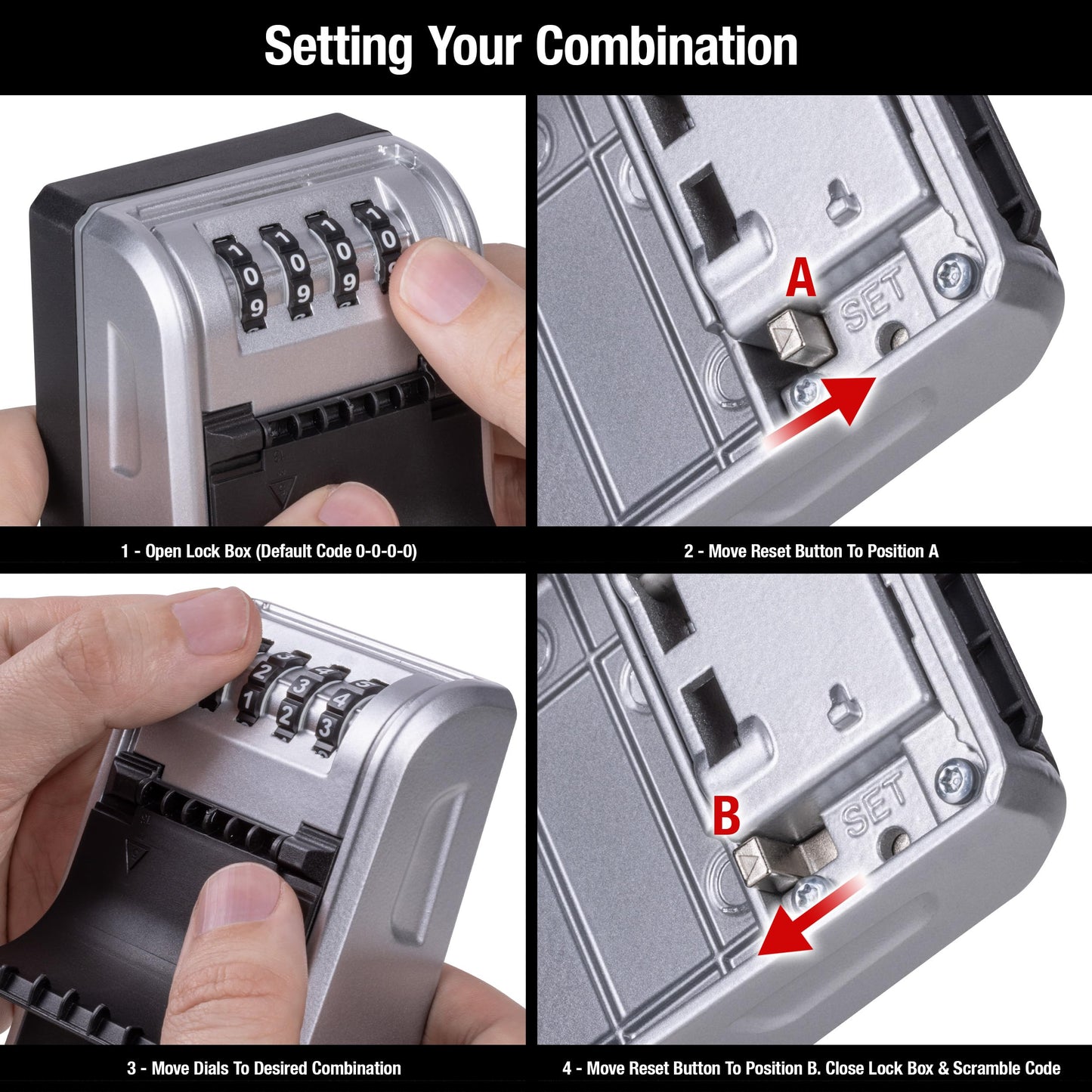 Master Lock High Capacity Key Lockbox, Combination Dial, Wall Mount