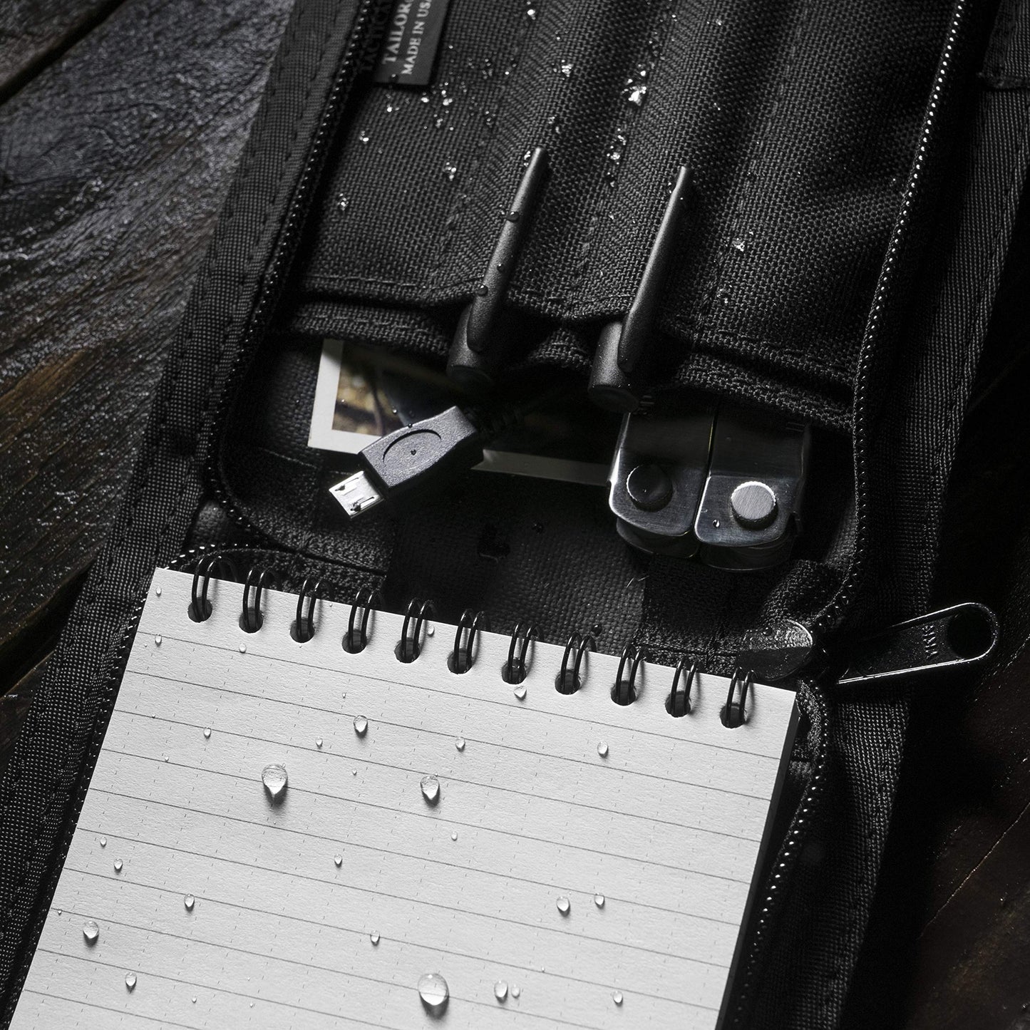 Rite in the Rain Weatherproof CORDURA Fabric Notebook Cover, 4" x 6", Black Cover (No. C946B)