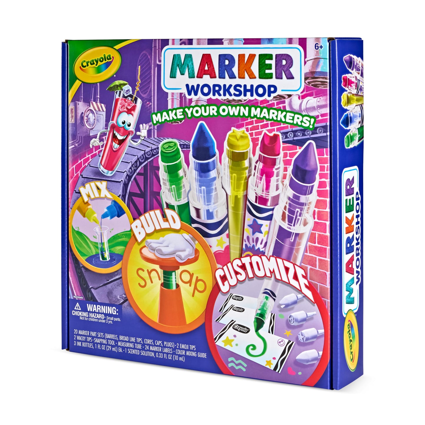 Crayola Marker Workshop (20 Markers), Kids Marker Maker Art Set, DIY Arts & Crafts Kit for Kids, Gift for Kids, Ages 6+