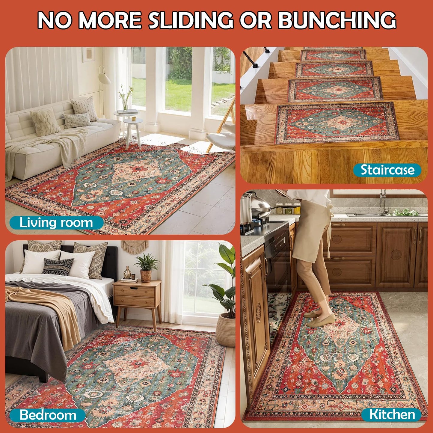 Waterproof Rug Pad, 7x9 Ft Under Area Rug Carpet Pad, Non Slip Rug Pads for All Floors and Hardwood Floors Finishes, Keep Carpets in Place Soft and Prevent Rug from Wrinkling or Buckling