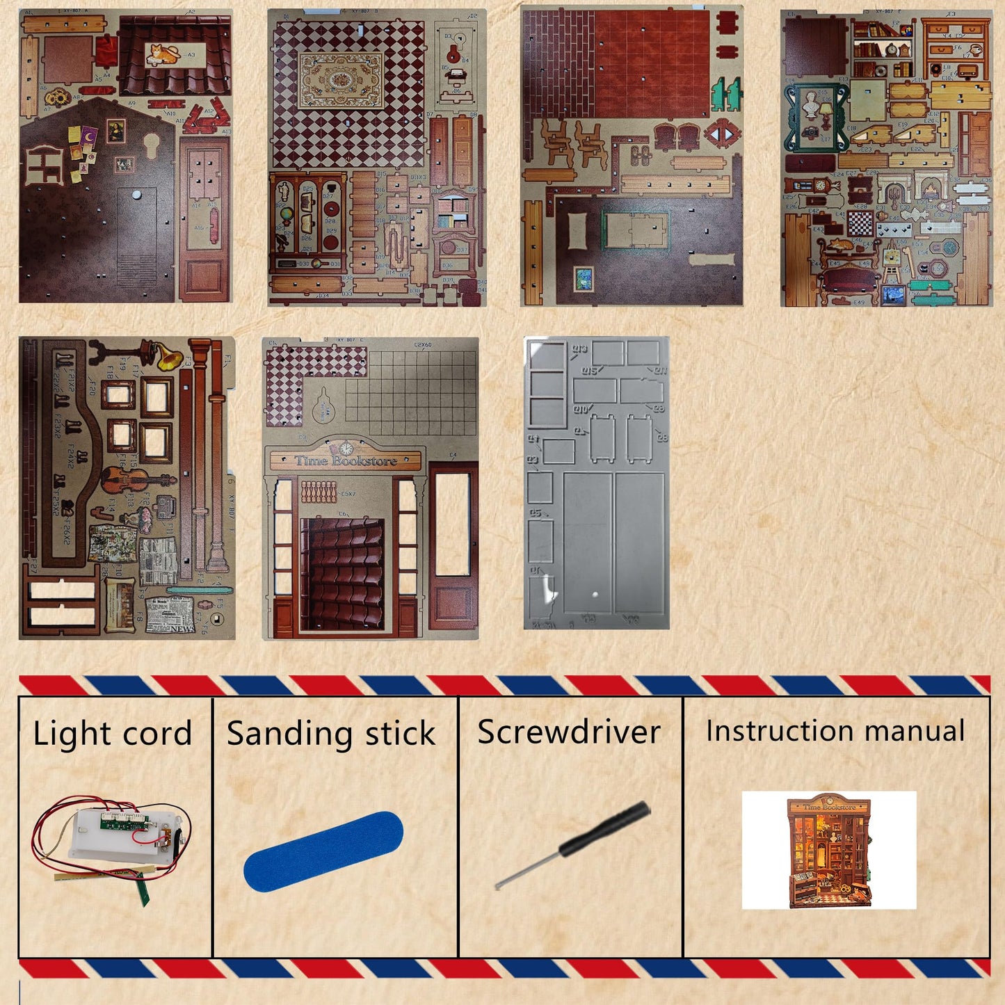 Soothee DIY Miniature House Kit, DIY Book Nook with LED Light | 3D Puzzles for Adults and Teens, Tiny House Building Kits for Bookshelf Decor, Relaxing Gift for Craft Lovers | Timeless Bookstore