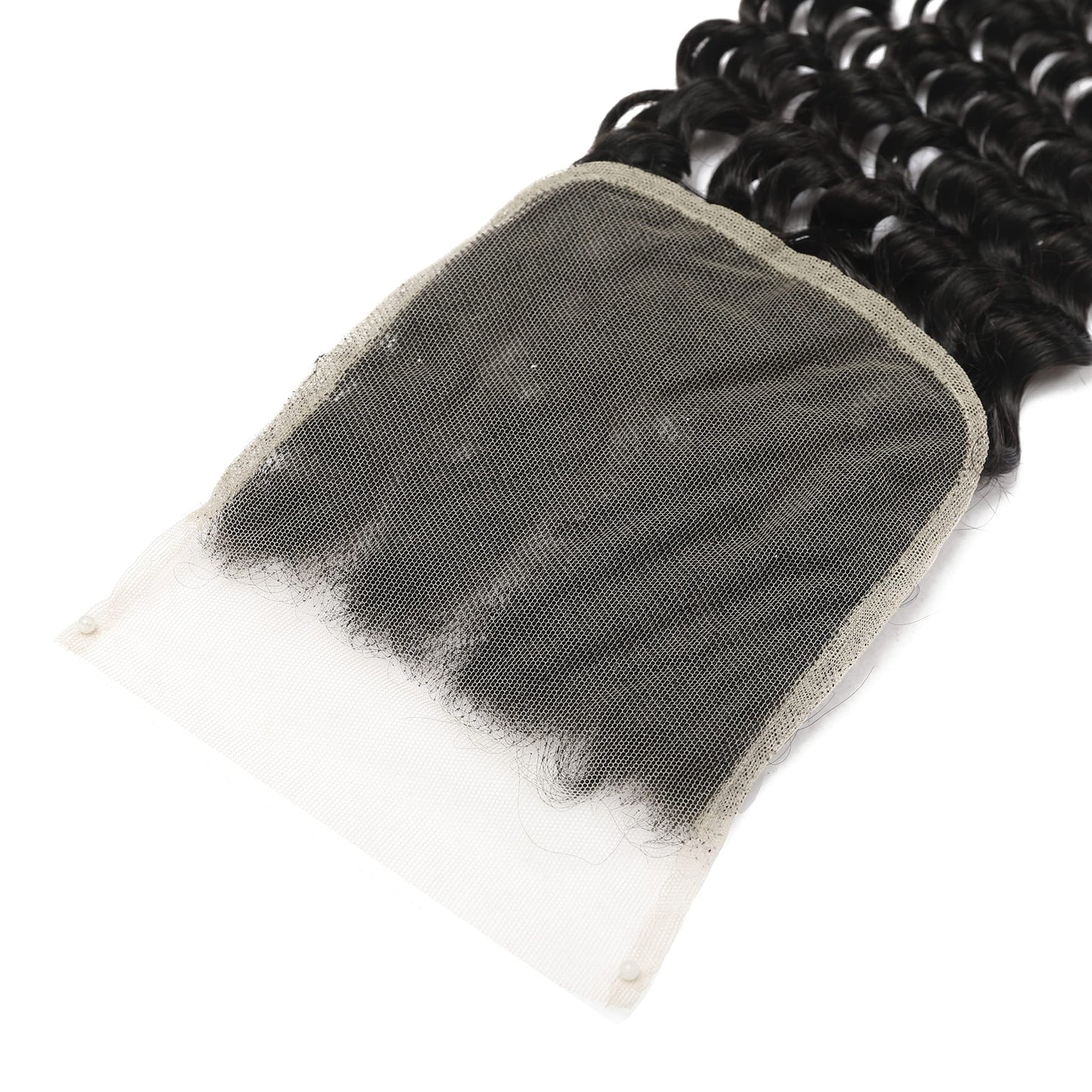 5x5 Closure Deep Wave Transparent HD Lace Closure 12A Brazilian Virgin Human Hair Closure Free Part Pre Plucked with Baby Hair Natural Color 16 Inch