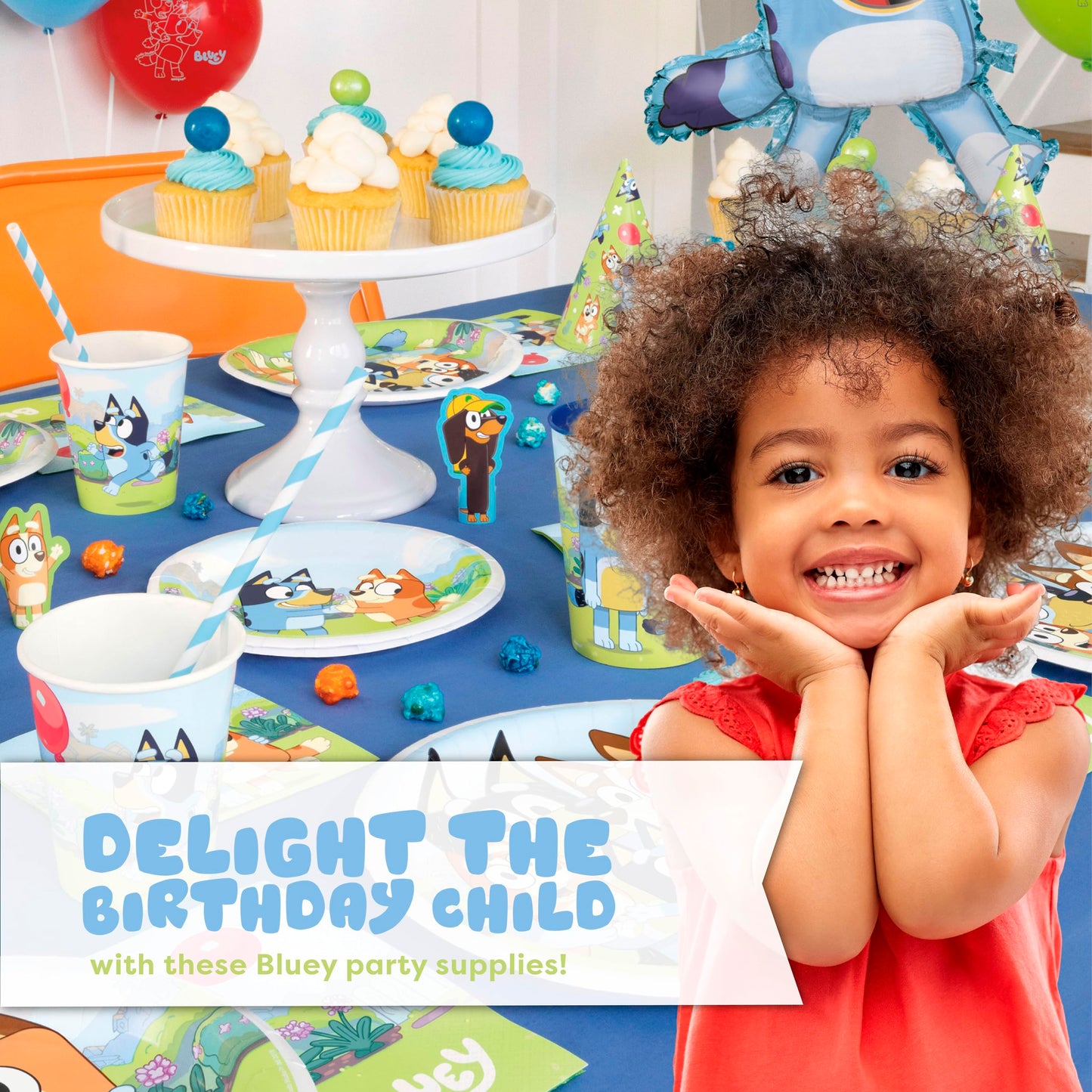 Bluey Birthday Decorations and Party Supplies | Serves 16 Guests | Bluey Party Decorations | Banner, Tablecloth, Foil and Latex Balloons, Plates and Napkins, Sticker | Officially Licensed