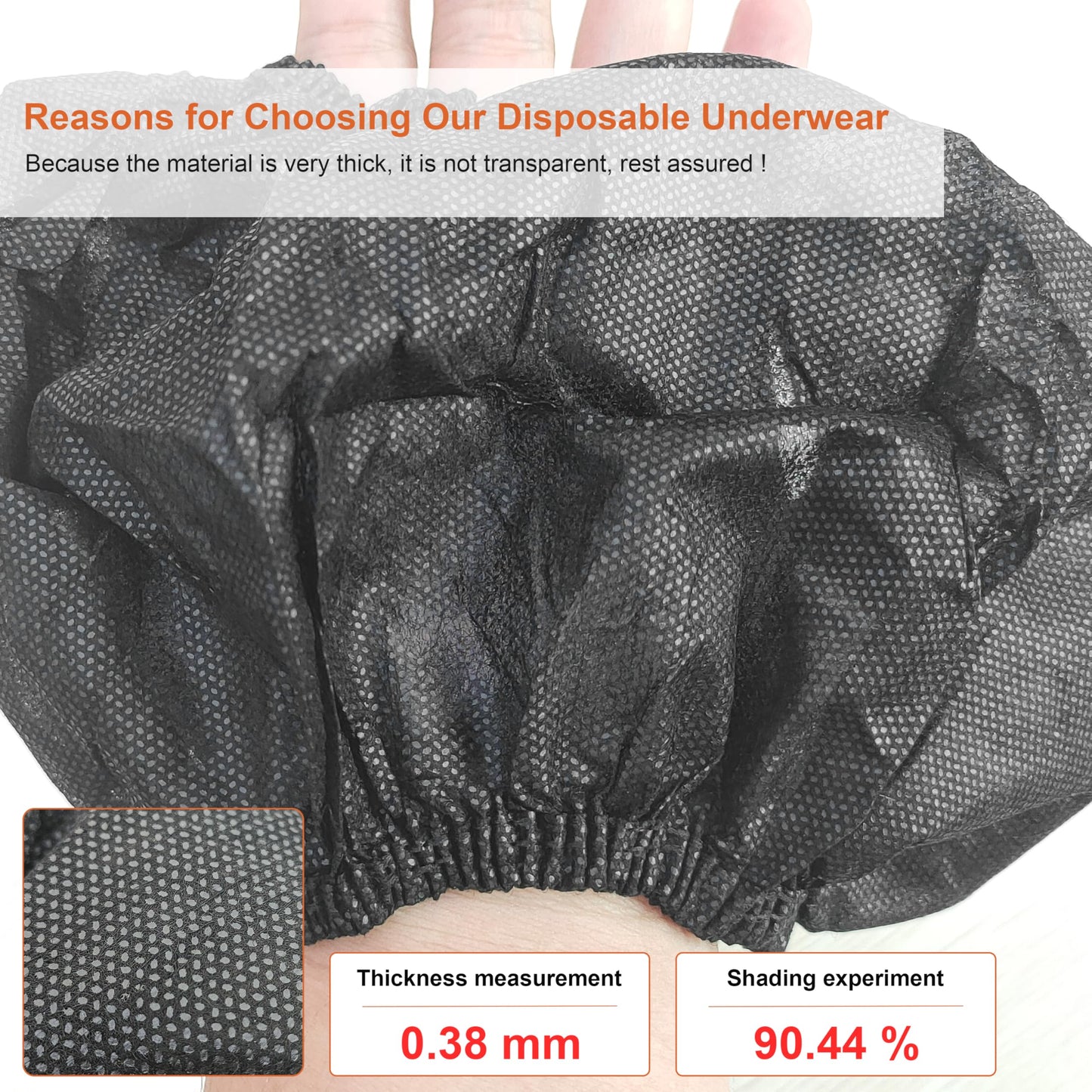 50 Pcs Beauty Salon Disposable Underwear Bra Travel Breast Wrap Beauty SPA Use Special Bodice Breathable Adjustable Elitzia ETBR001 (Black)