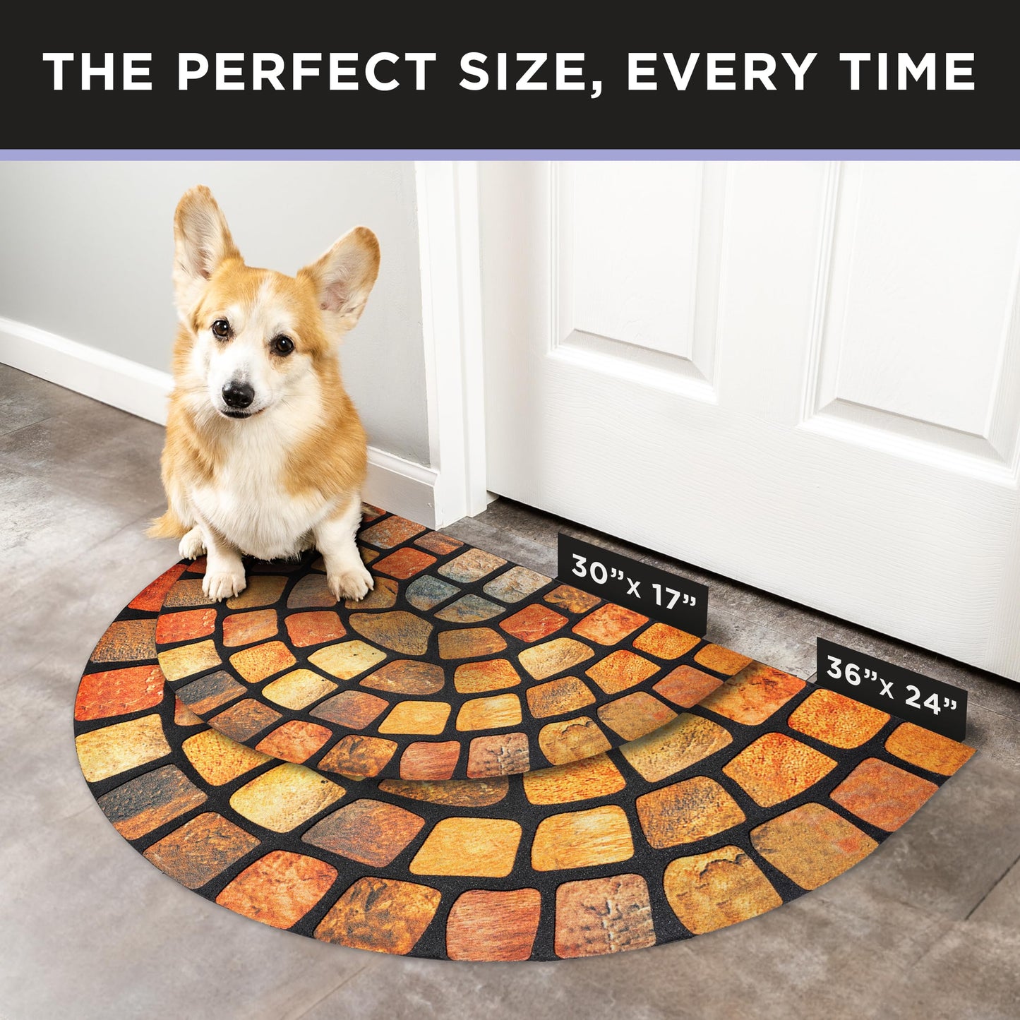 ubdyo Unique Design Door mat - Low Pile Front Doormat Outside Entrance for Efficient Dirt Trapping - All Weather Front Door Mat Indoor Entrance - Anti Slip Welcome Matt Outdoor - (36" x 24", Red)
