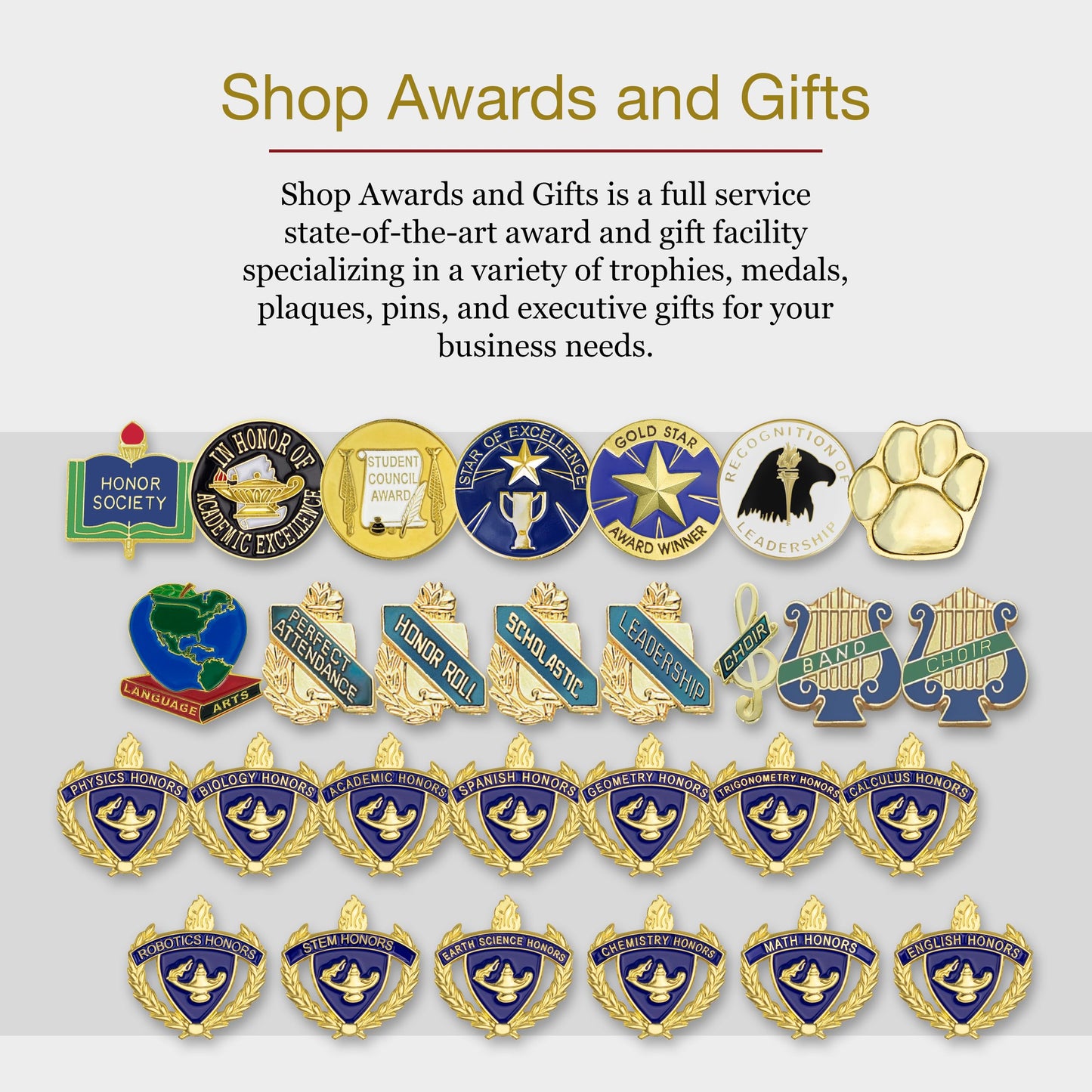 SHOP AWARDS AND GIFTS Honor Society Badge Enamel Lapel Pins, Appreciation, Reward, School, Bulk Pack of 12, Poly Bagged, 1 Inch