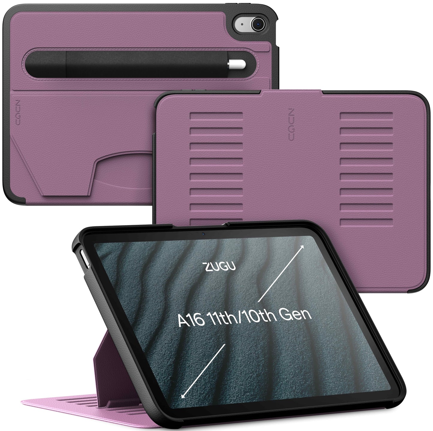 ZUGU CASE for iPad A16 11th Generation 11 Inch (2025), 10th Gen 10.9 Inch (2022) Magnetic Stand & Sleep/Wake Cover, Model #s A3354, A3355, A3356, A2696, A2757, A2777, Berry Purple